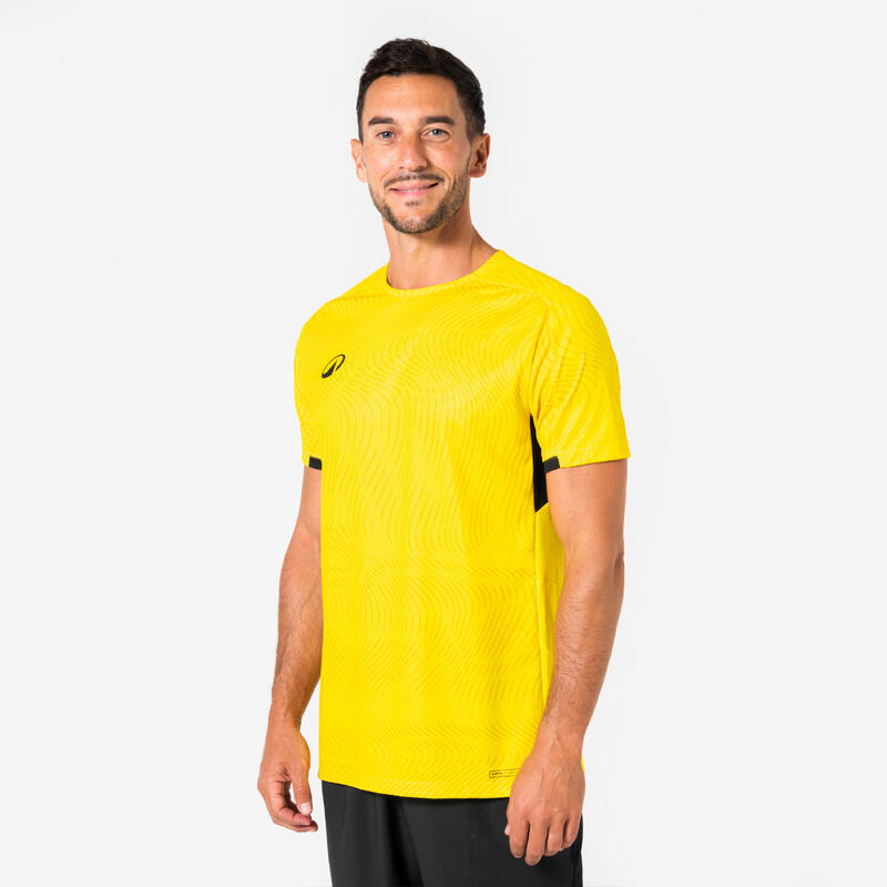 Tricou Club Wavy galben negru adulți