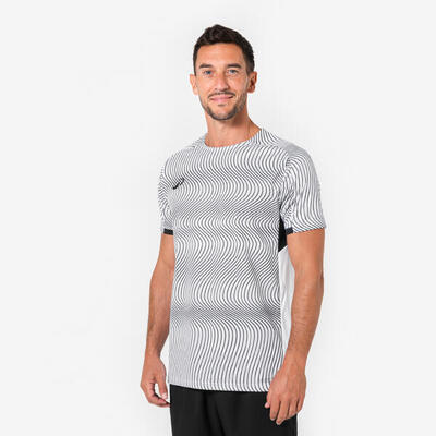 Maglia calcio adulto CLUB WAVY giallo-nero