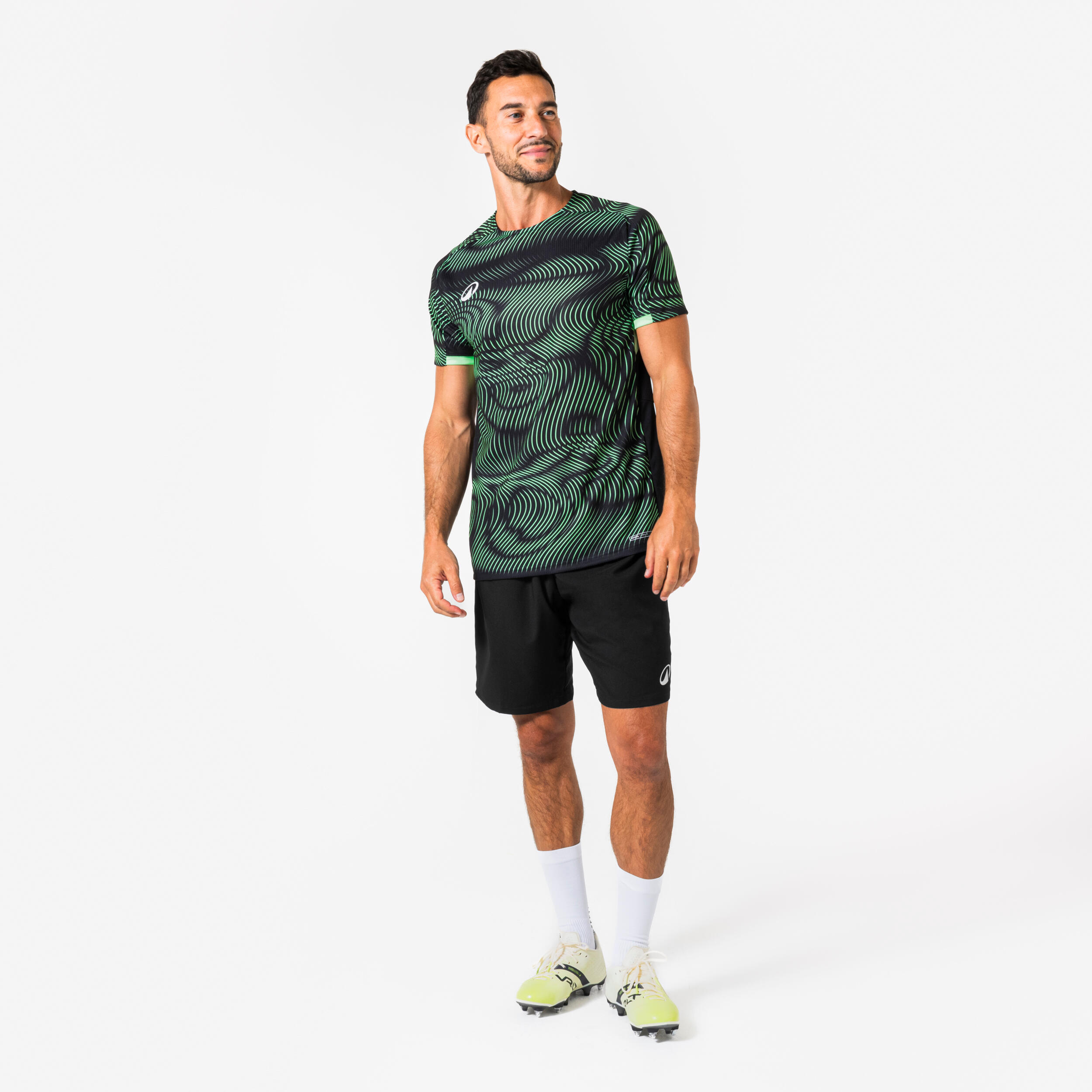 Maillot Club Wavy adulte noir et vert 2/6