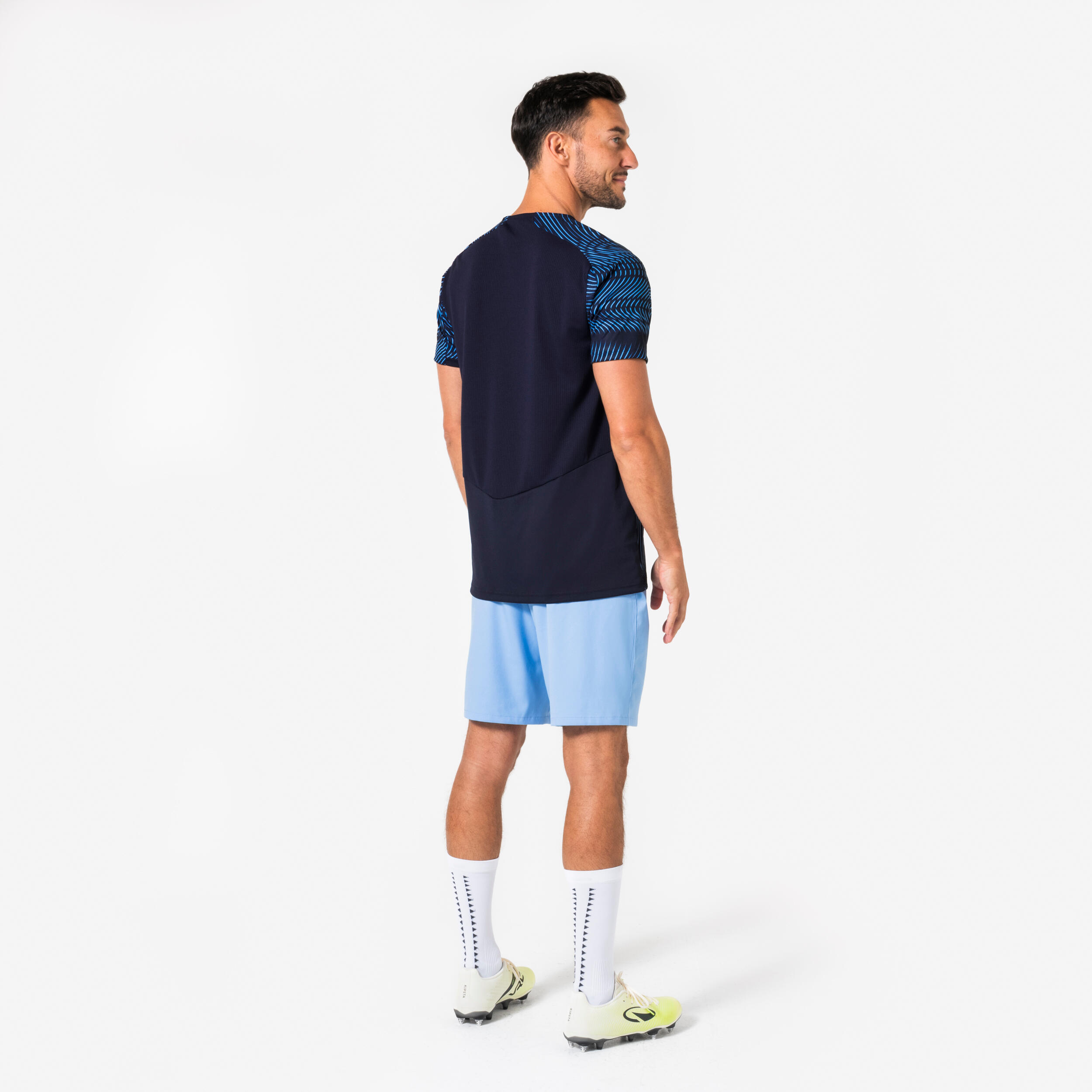 Maillot Club Wavy adulte bleu acier et clair 6/6