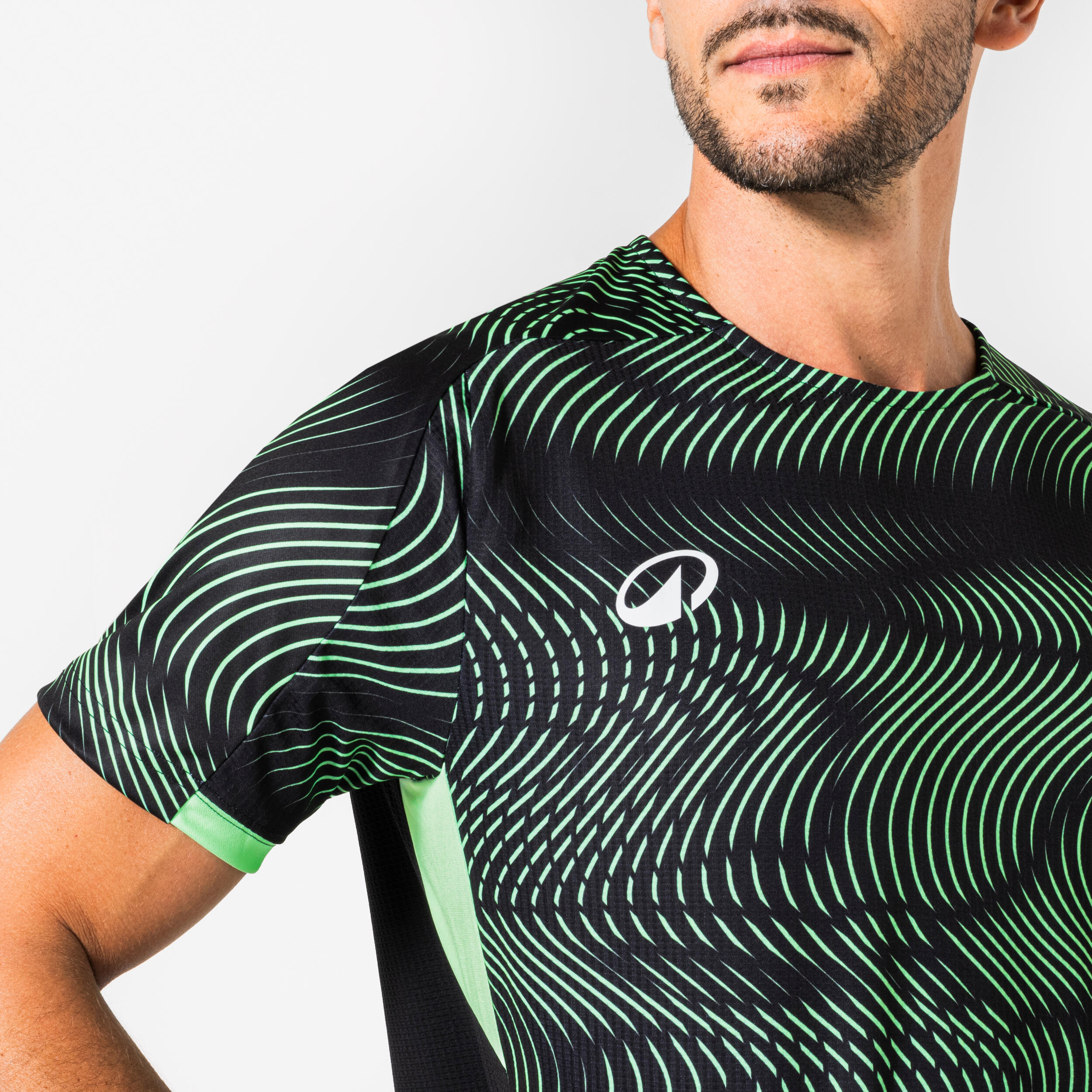 Maillot Club Wavy adulte noir et vert 4/6
