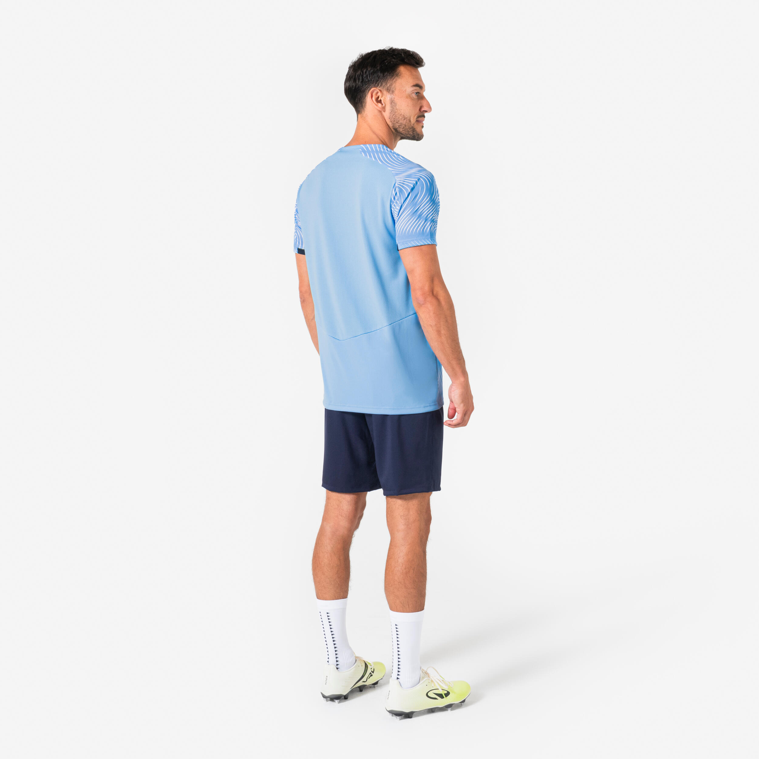 Maillot Club Wavy adulte bleu clair et blanc 6/6