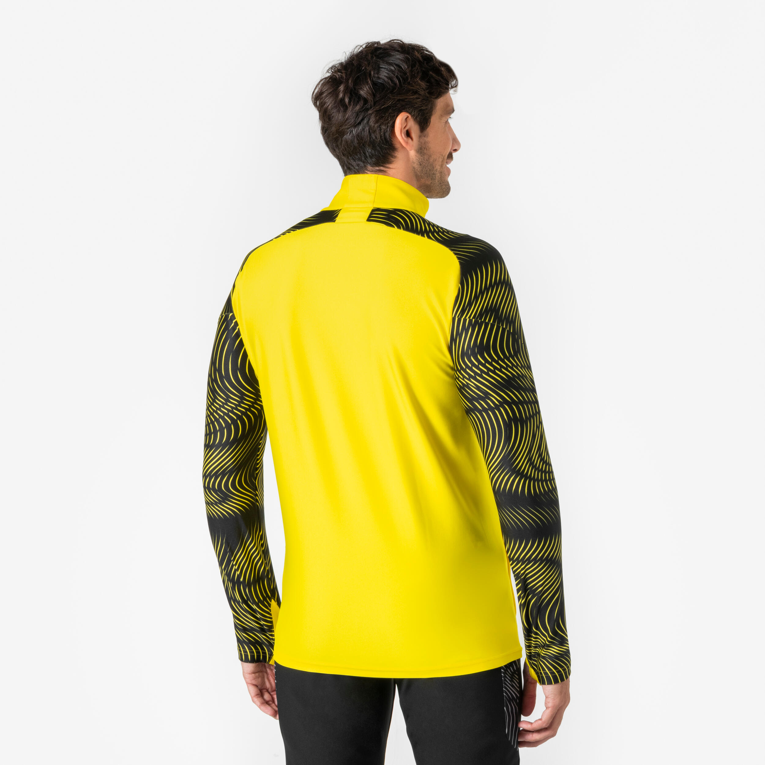 1/2 zip Sweatshirt VIRALTO WAVY club yellow and black 3/7