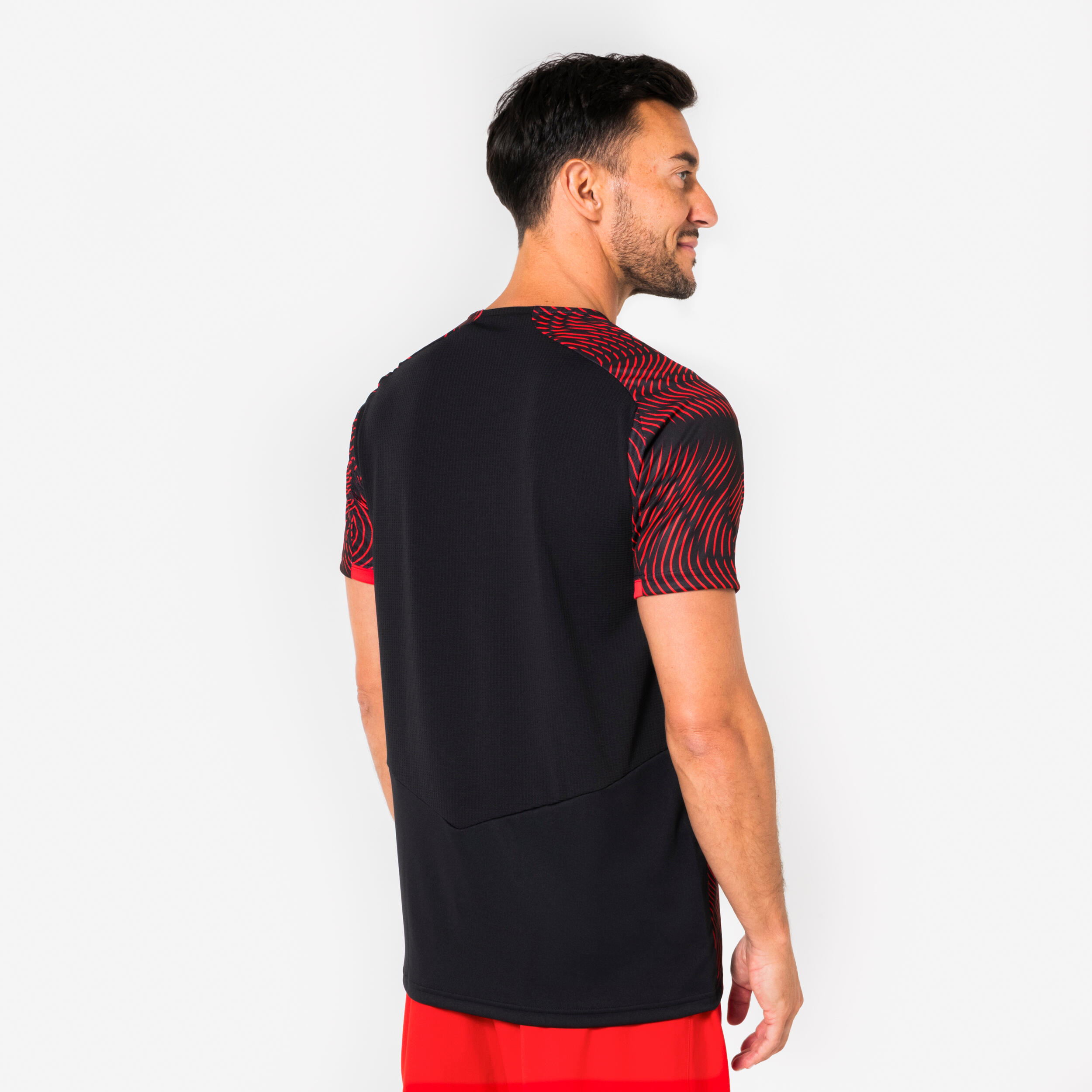 Maillot Club Wavy adulte Noir et Rouge 3/6