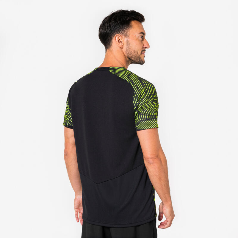 Tricou Club Wavy negru galben Adulți