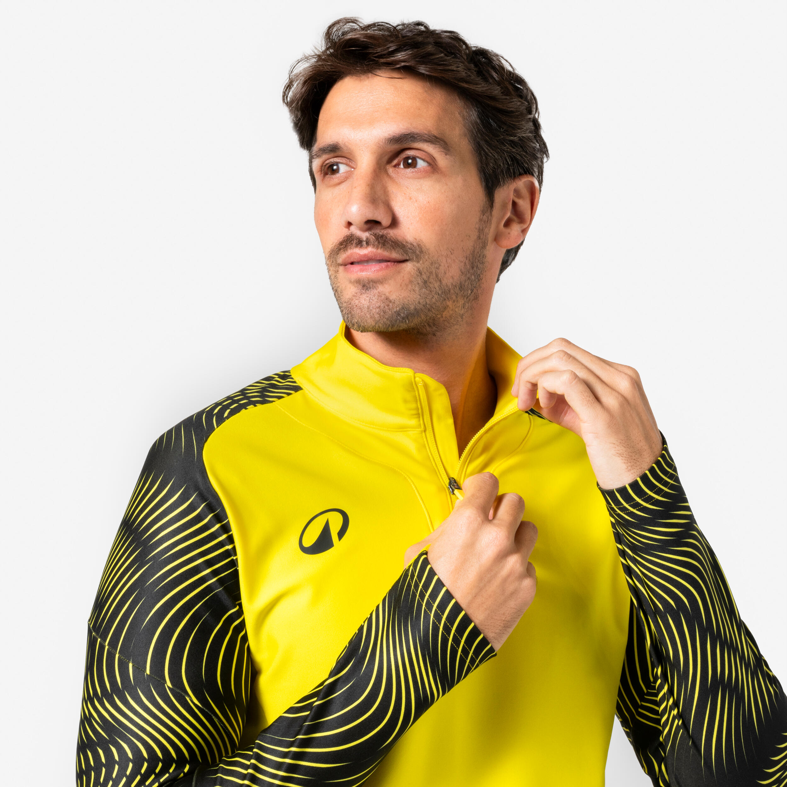 1/2 zip Sweatshirt VIRALTO WAVY club yellow and black 4/7