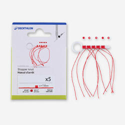 LOT DE 5 NOEUDS D'ARRET POUR LA PECHE AU FLOTTEUR COULISSANT A L'ANGLAISE