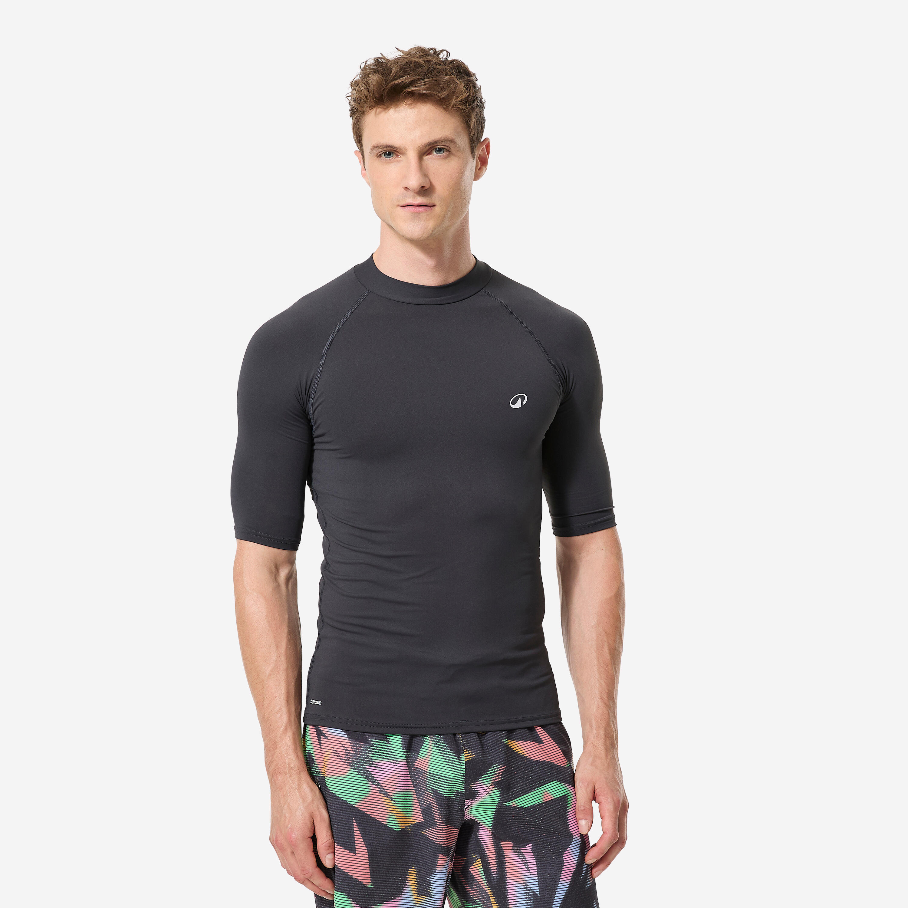 Men’s short sleeve fleece top surf 900 - Black