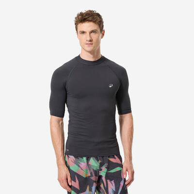 Surftop 900 heren fleece met korte mouwen zwart