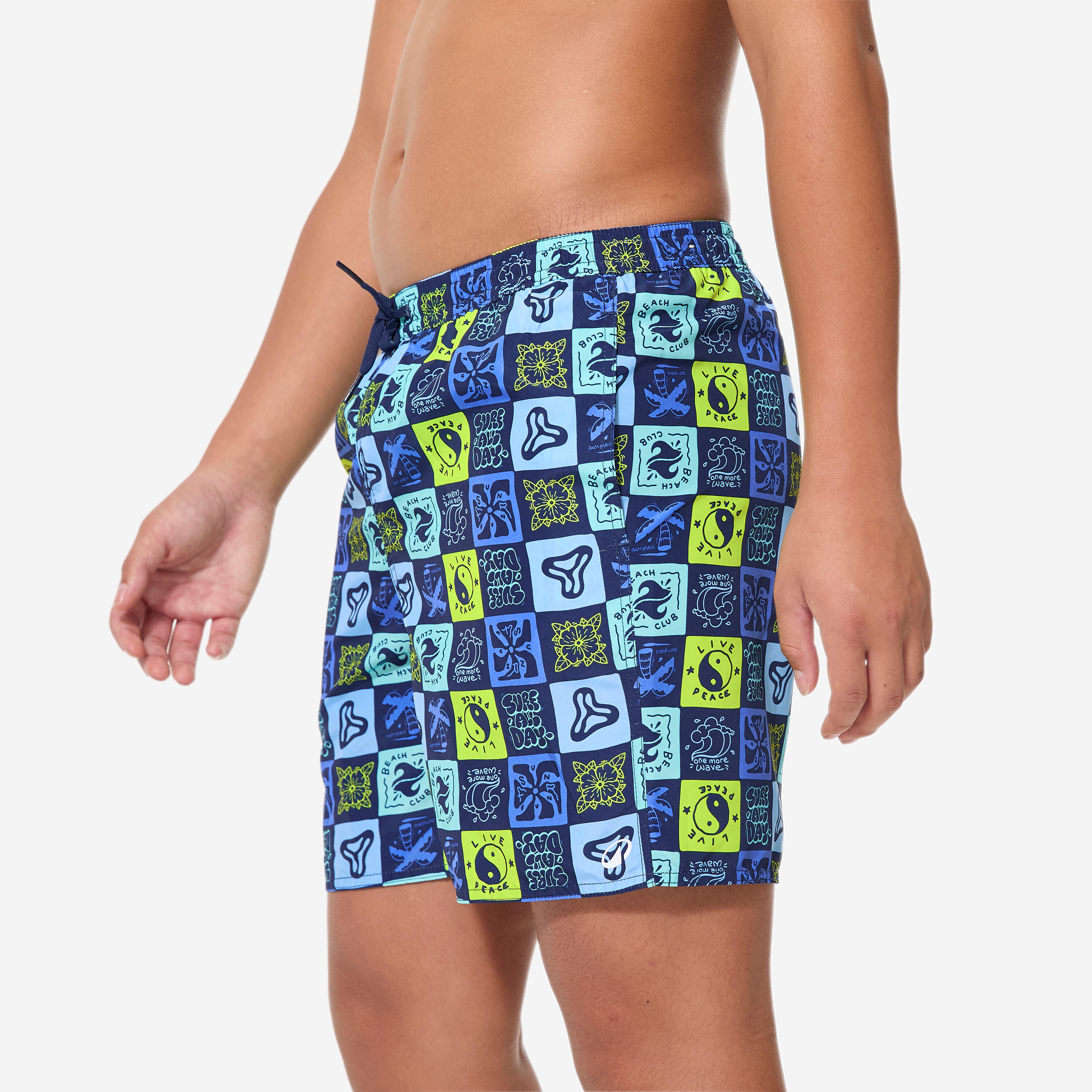 Boardshorts Surfen Jungen mit Taschen 100 Surfallday mehrfarbig 4/11