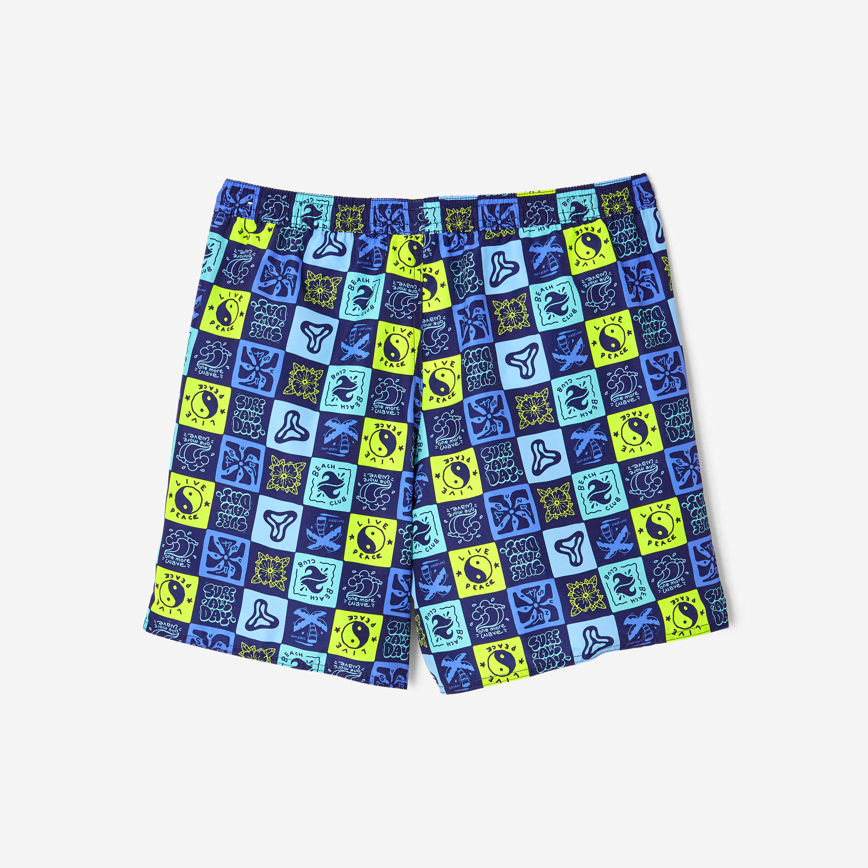 Boardshorts Surfen Jungen mit Taschen 100 Surfallday mehrfarbig 9/11