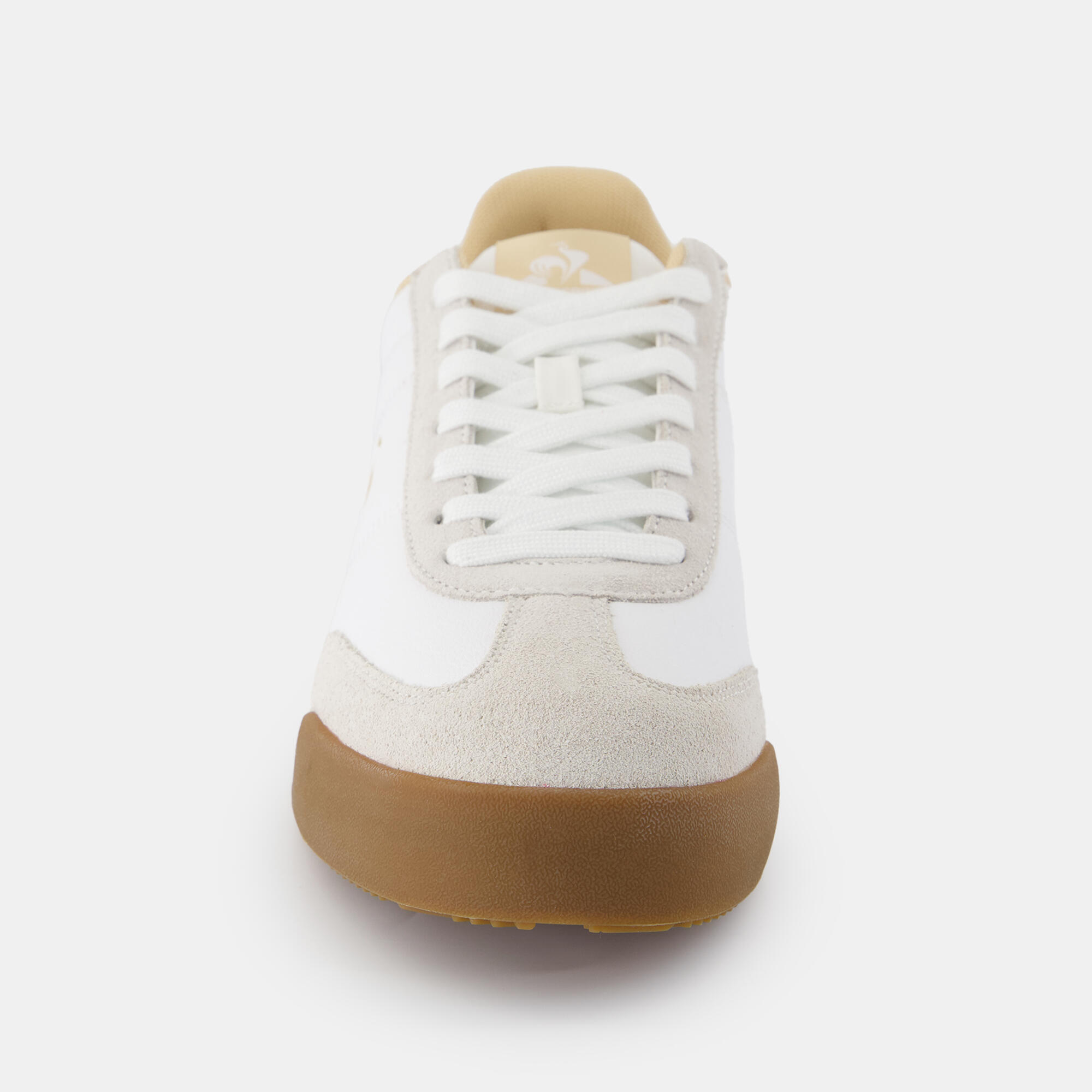 Baskets de marche Homme, Le Coq Sportif Footsport blanc beige 3/4