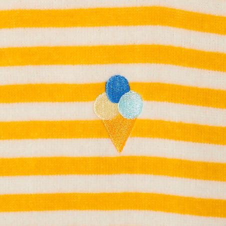 Рушник-пончо дитячий в жовту смужку