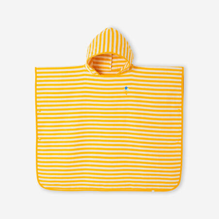 Рушник-пончо дитячий в жовту смужку