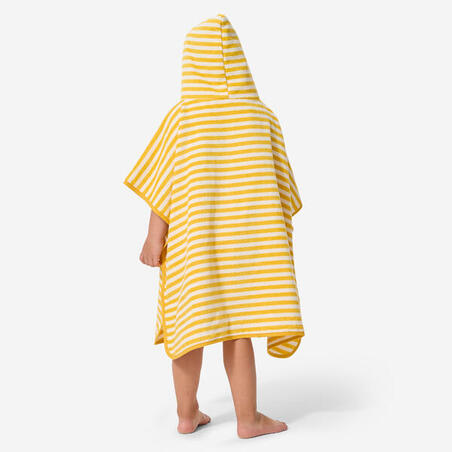 Рушник-пончо дитячий в жовту смужку