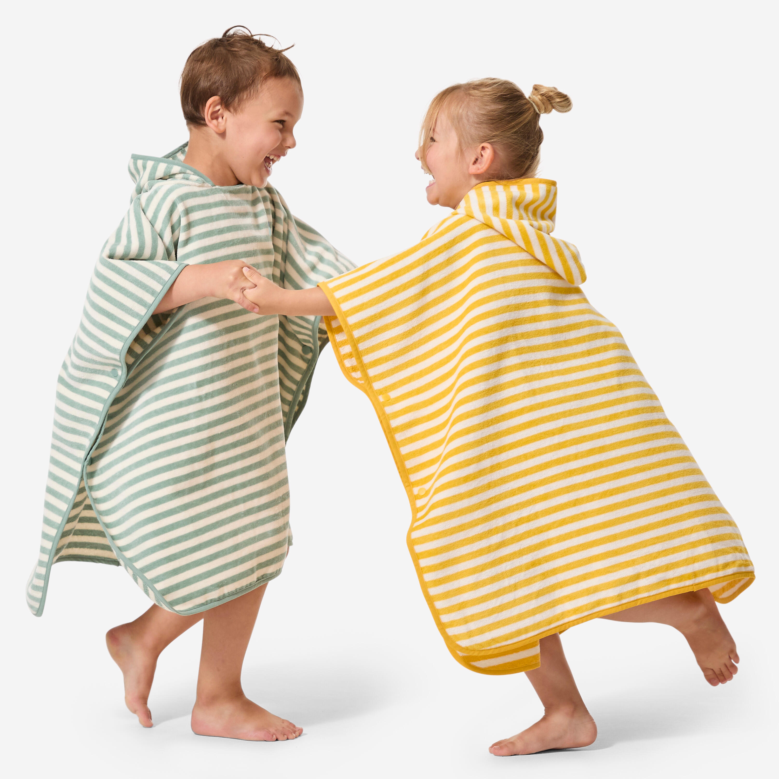 Baby-Badeponcho, gelb gestreift 3/11
