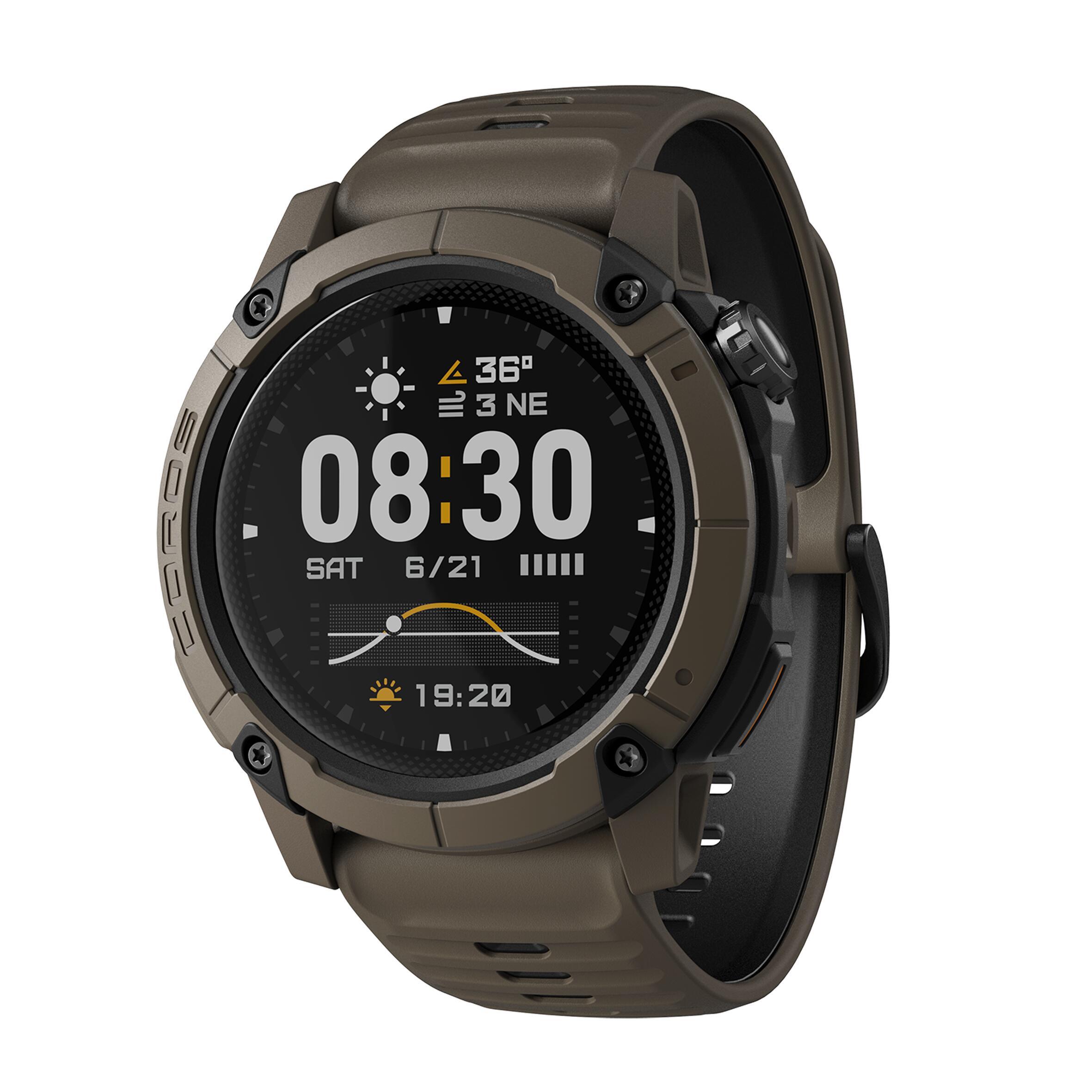 Montre GPS NOMAD Activités Outdoor et Pêche Marron