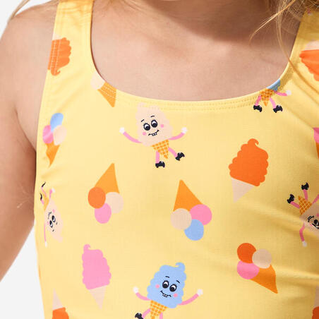 Купальник суцільний для дівчат Julia жовтий