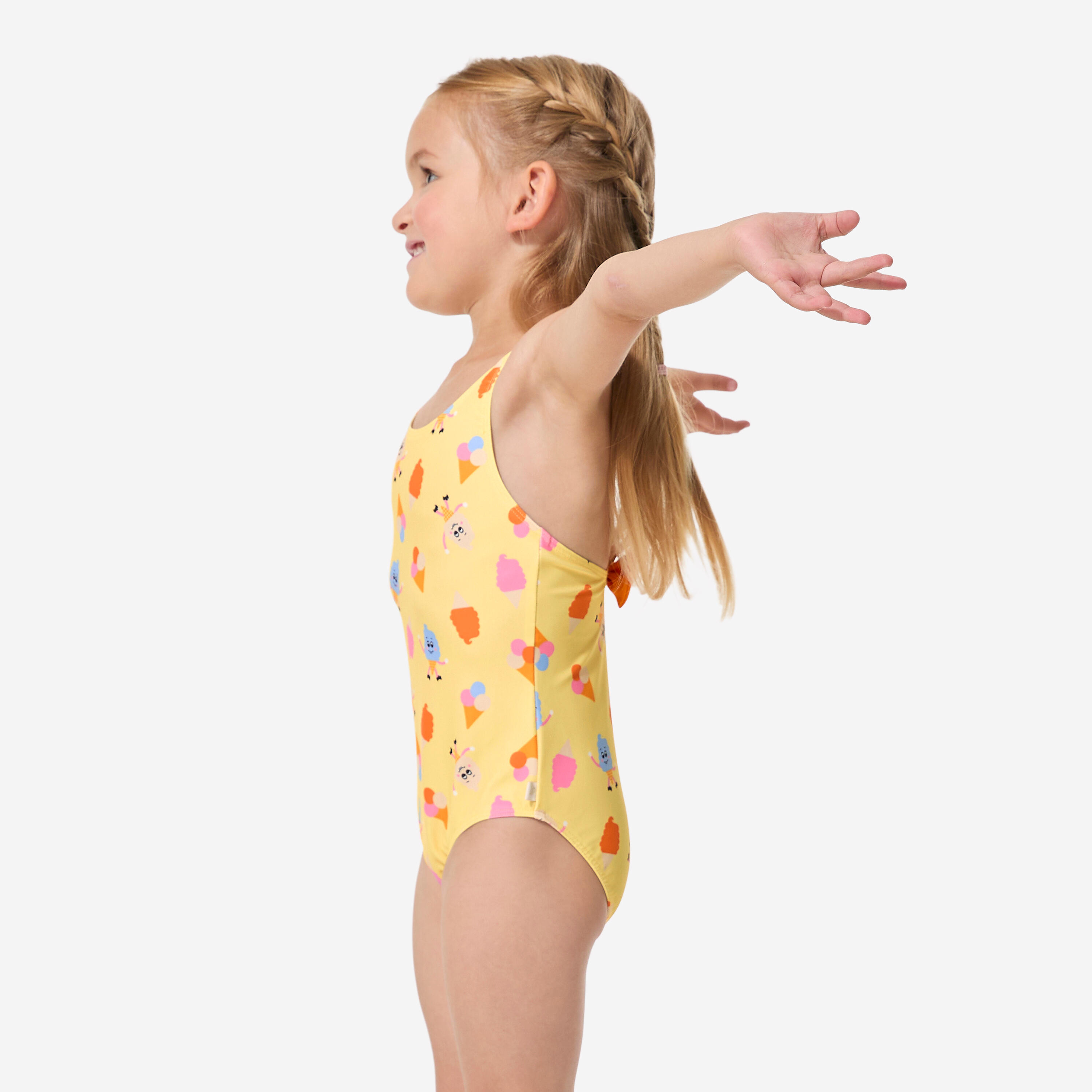 Maillot de bain 1 pièce bébé fille, Julia glaces jaune 5/12