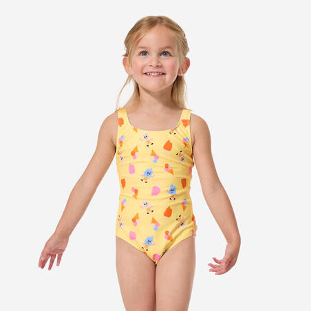Купальник суцільний для дівчат Julia жовтий