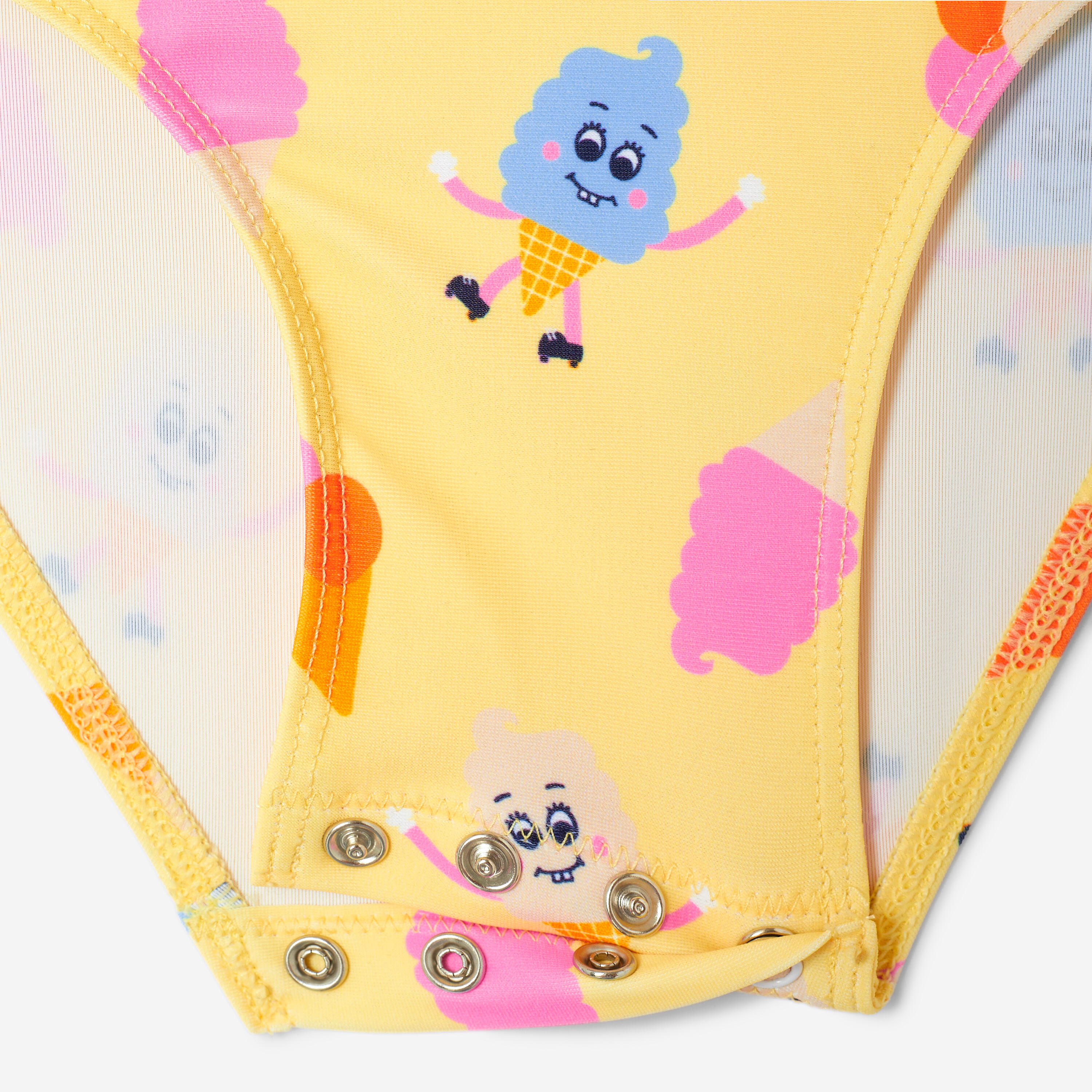 Maillot de bain 1 pièce bébé fille, Julia glaces jaune 9/12