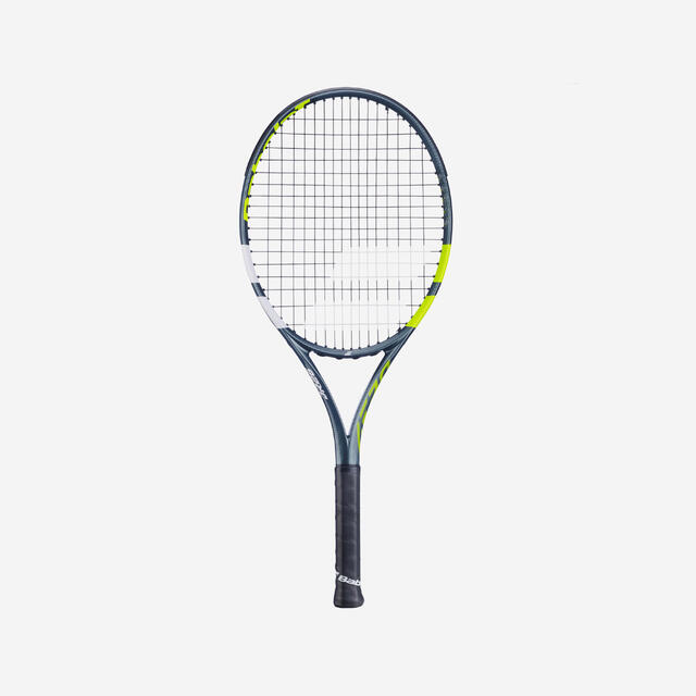 Raqueta de tenis niño 26 pulgadas, Babolat aero jr 26 gris amarillo.