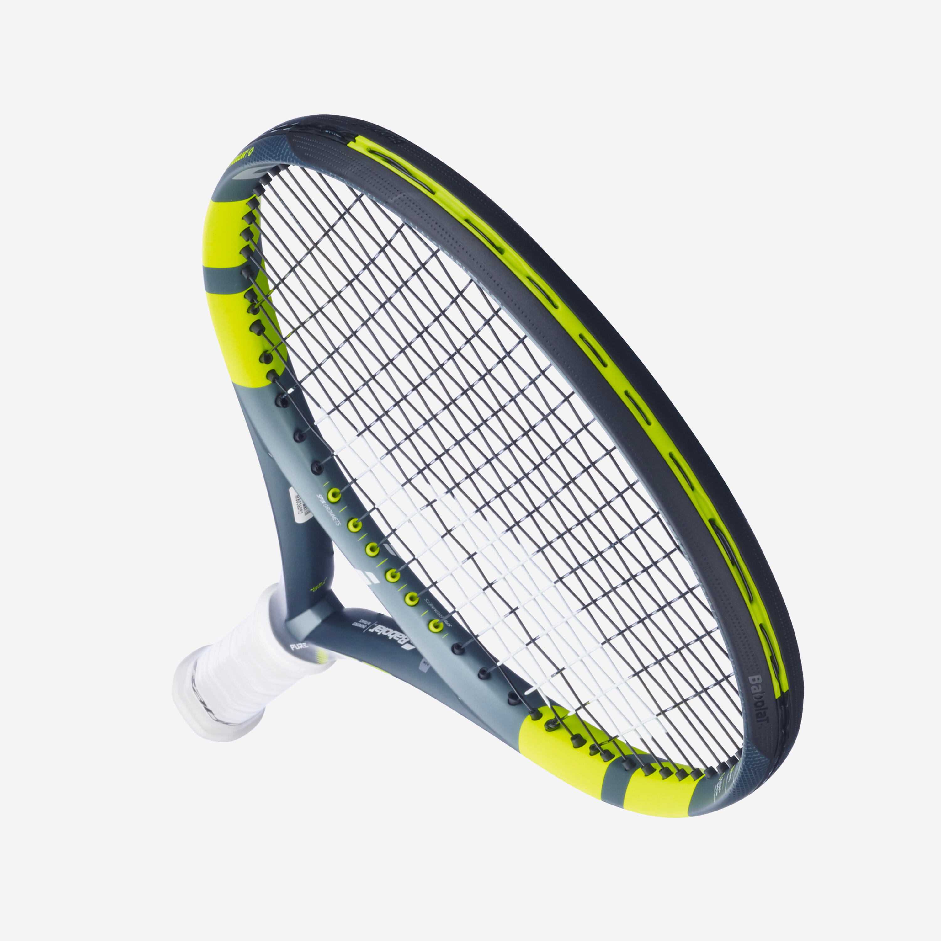 Raquette de tennis enfant 26 pouces, Babolat aero jr 26 gris jaune. 5/5