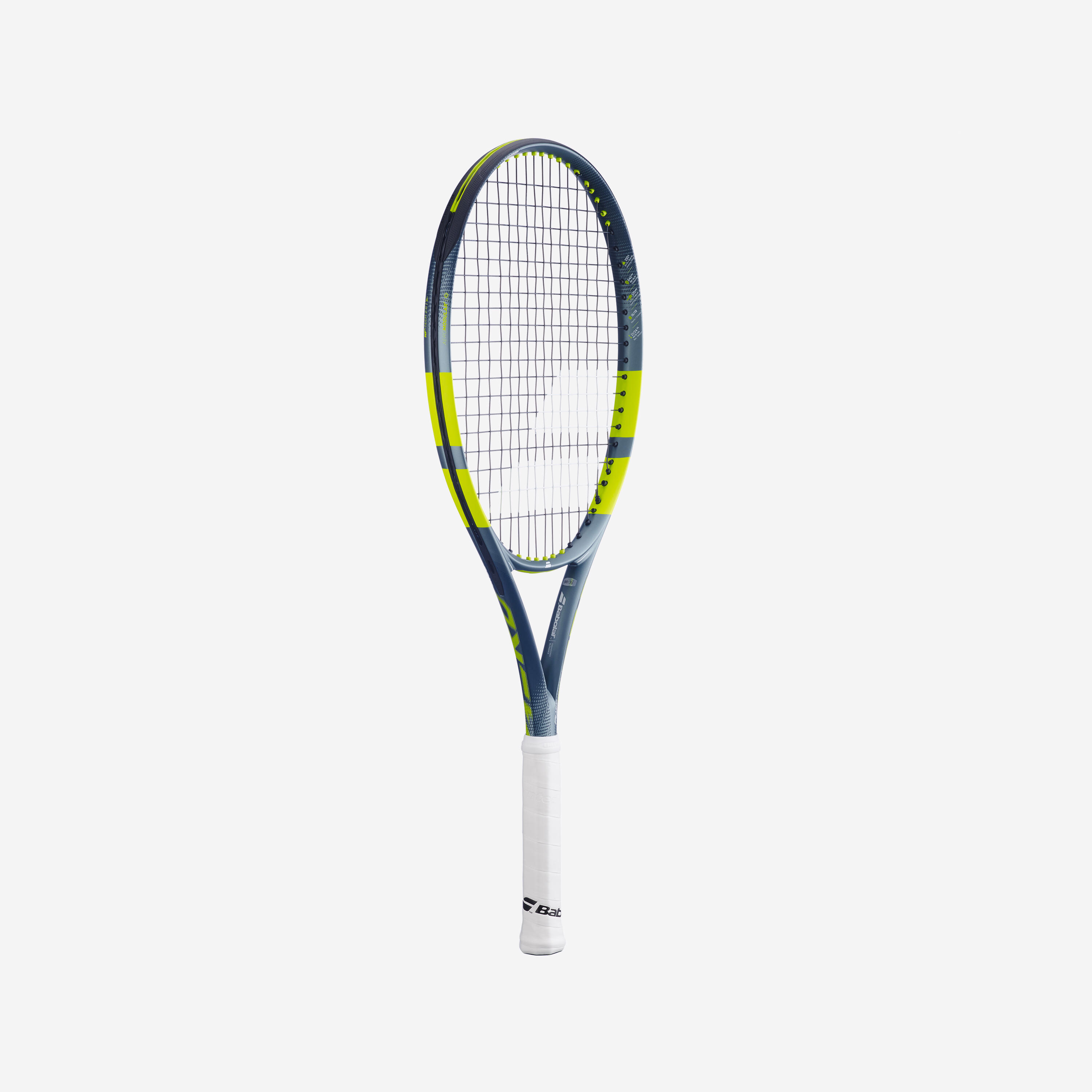 Raquette de tennis enfant 26 pouces, Babolat aero jr 26 gris jaune. 2/5