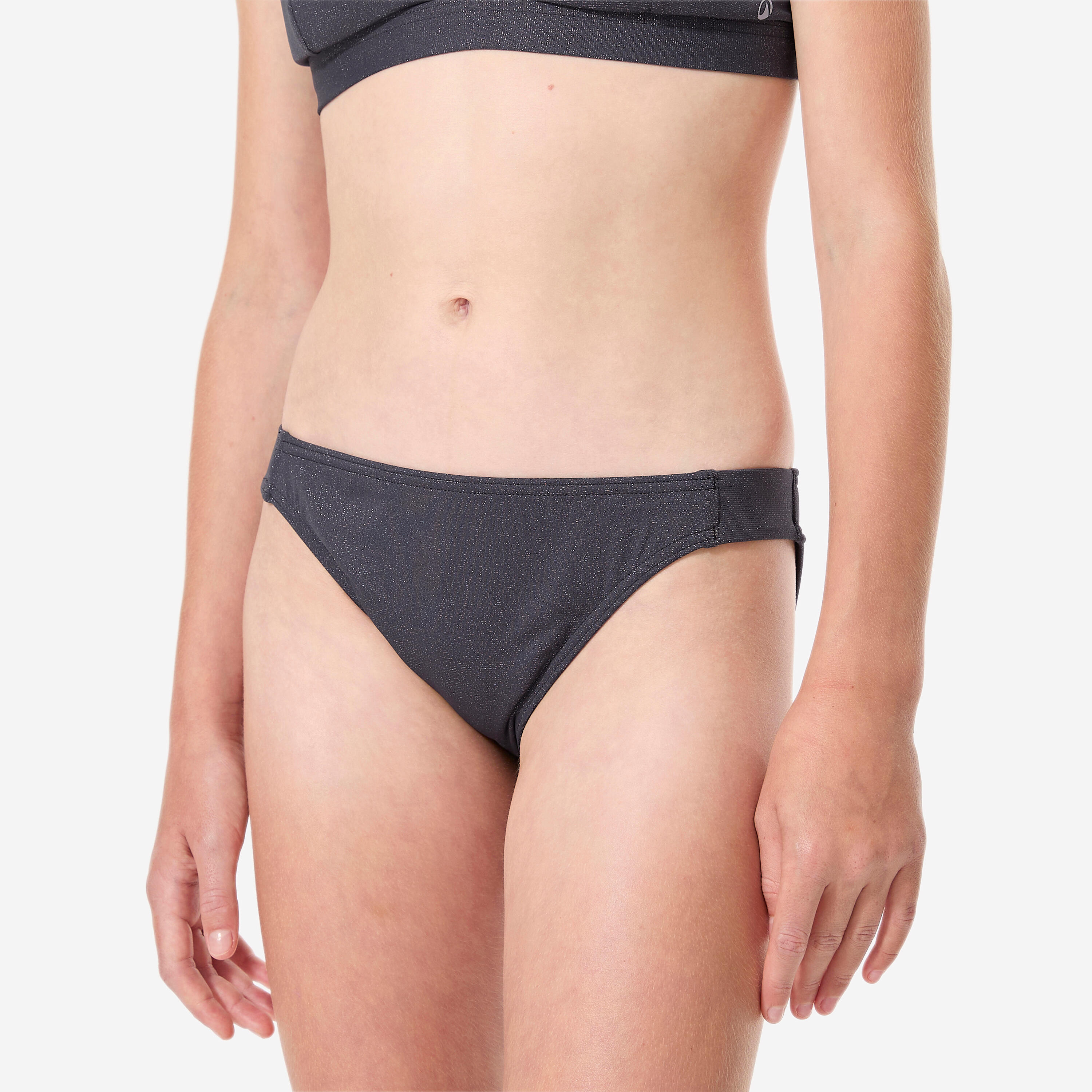 Girls’ surfing swimsuit bottoms lurex, Bruna black