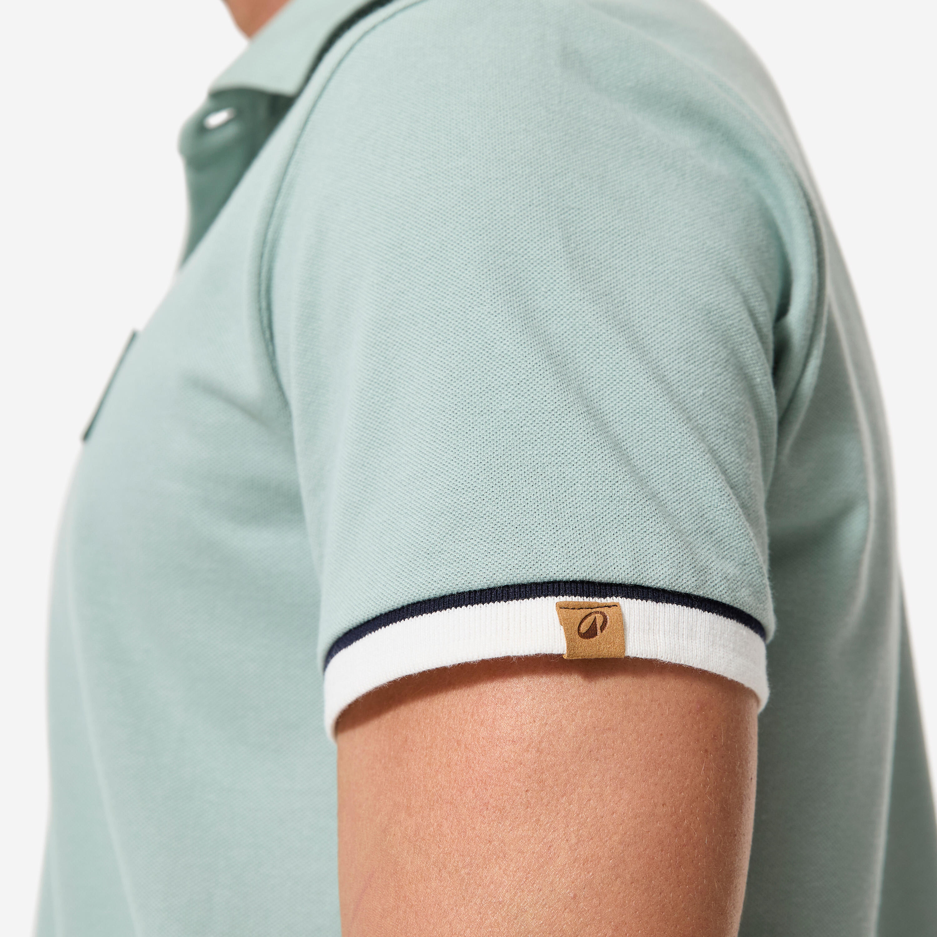 Polo de voile homme Sailing 100 kaki 6/7