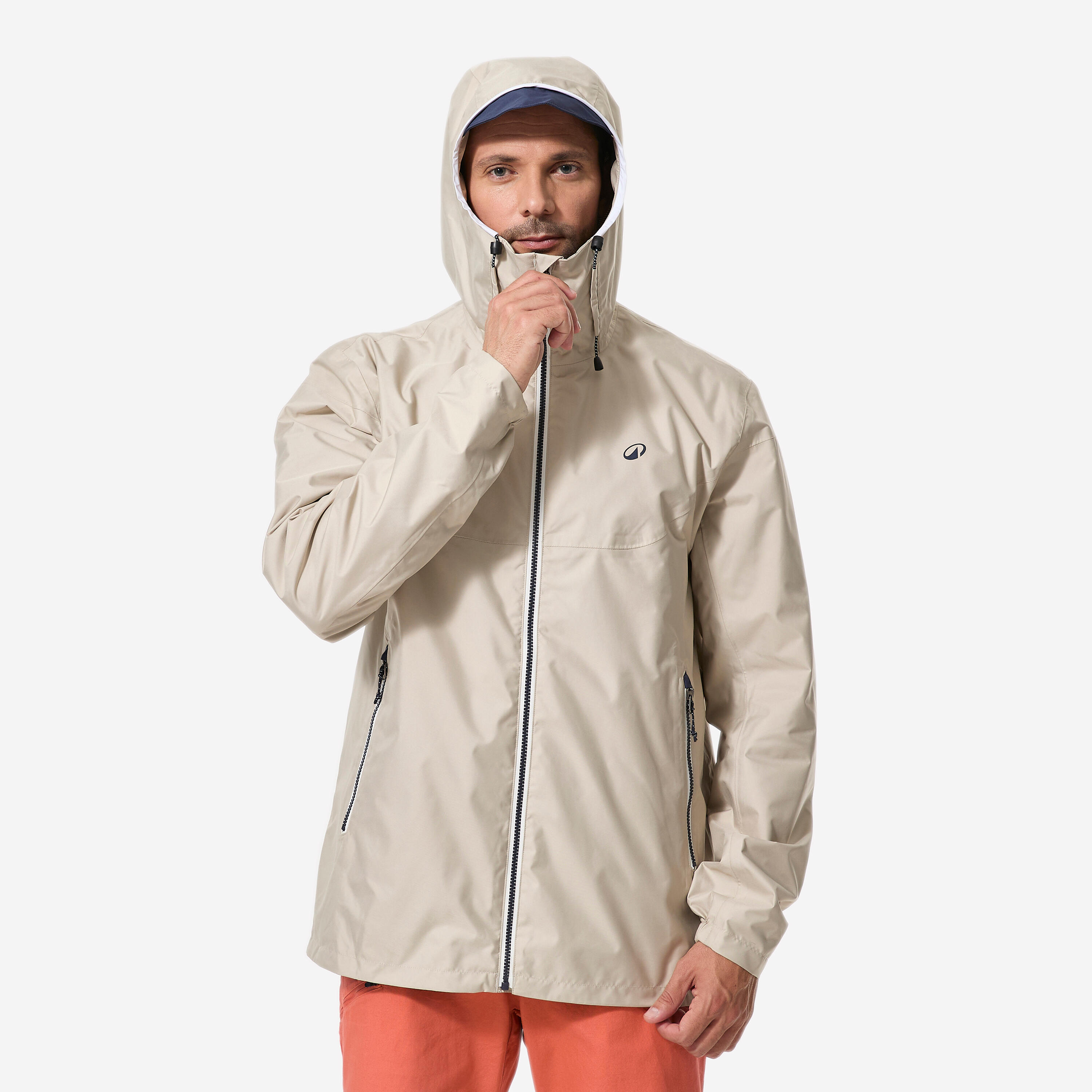 Giacca vela uomo SAILING 100 antipioggia beige 9/17