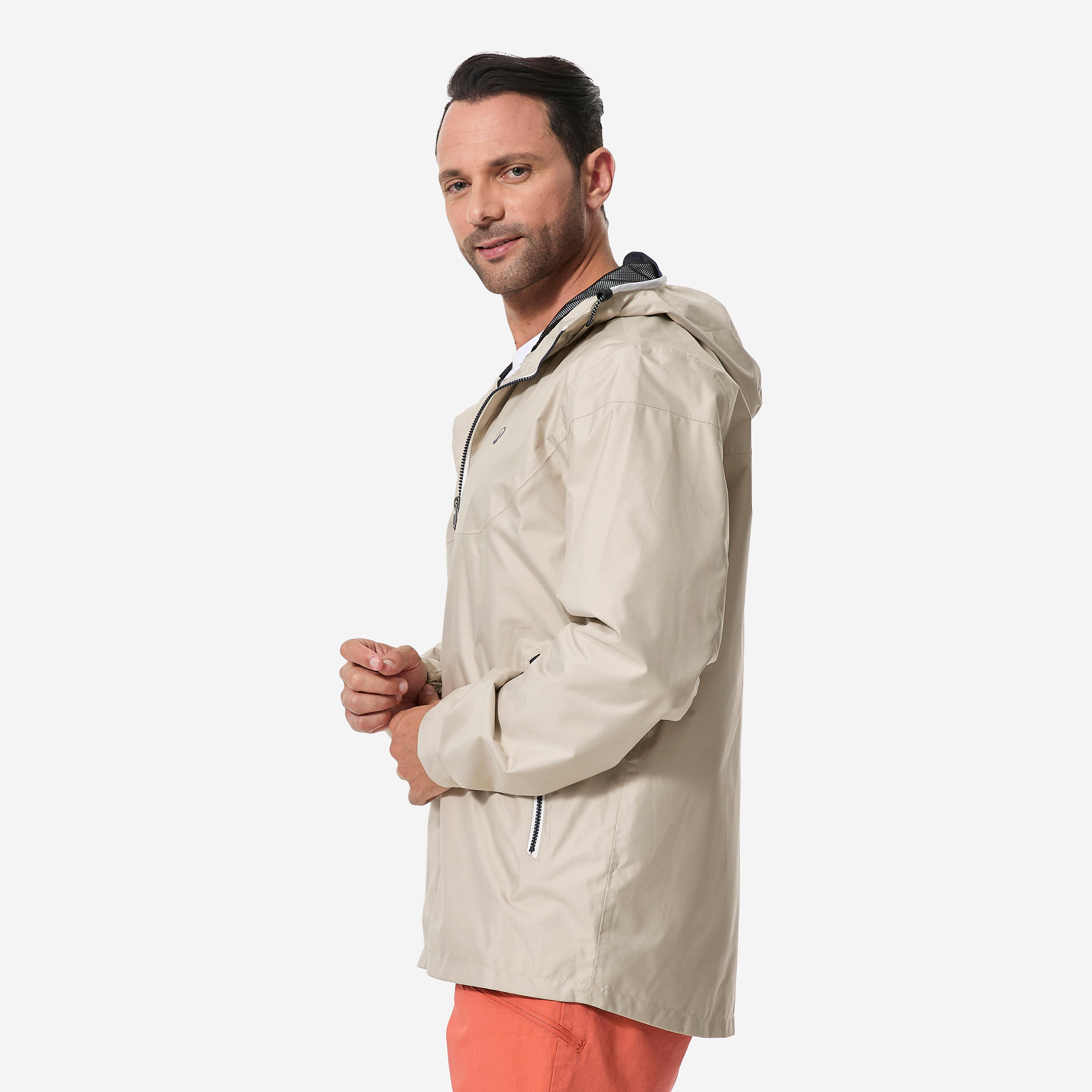 Giacca vela uomo SAILING 100 antipioggia beige 10/17