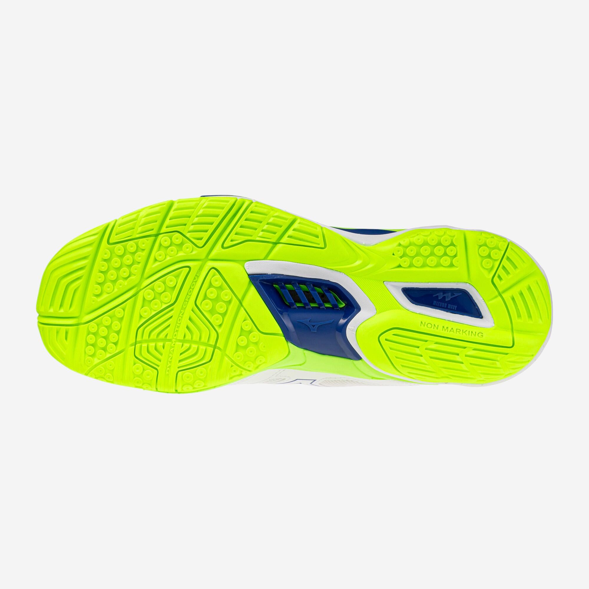 Damen/Herren Handballschuhe - Mizuno Wave Phantom weiss/gelb/blau 2/2