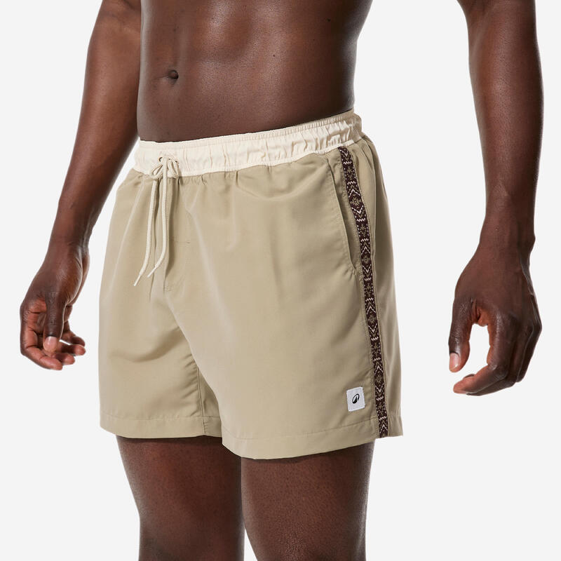 Erkek Kısa 15" Boardshort/Deniz Şortu - Bej - 100