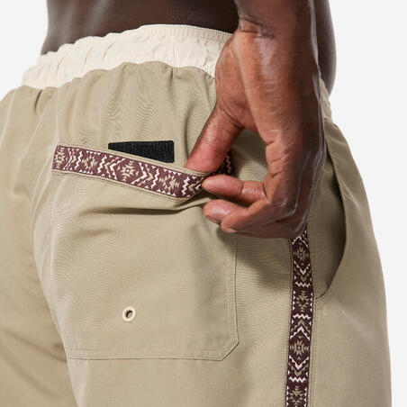 Шорти чоловічі для серфінгу 100 Geo бежеві