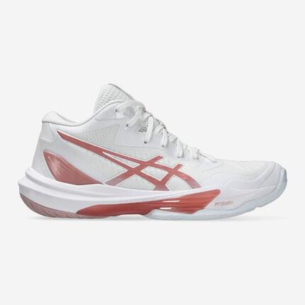 Chaussures de volley Femme - ASICS Sky Elite FF3 Mid blanc et rose