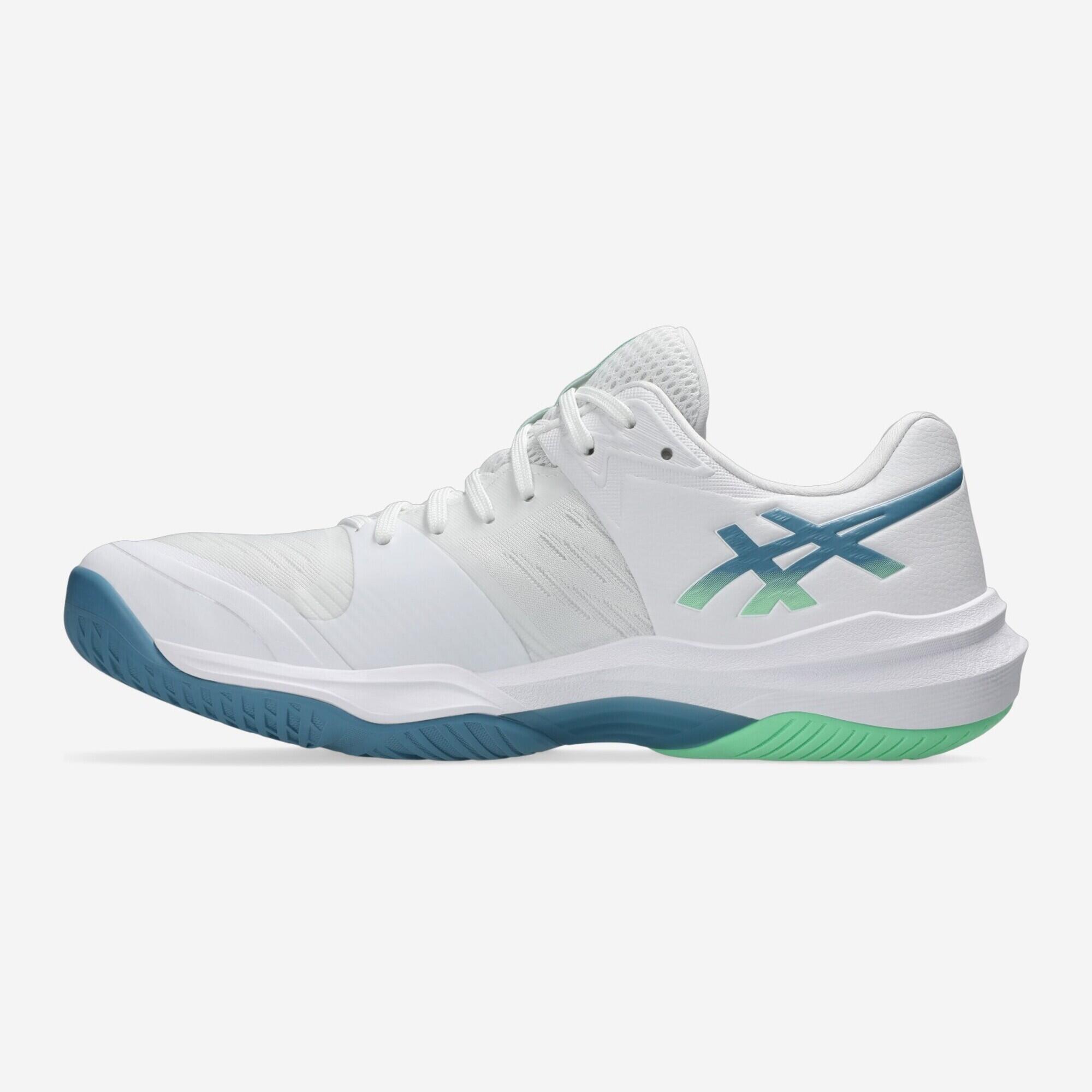 Chaussures de volleyball Homme - ASICS Sky Elite FF3 blanc/bleu/vert 3/4