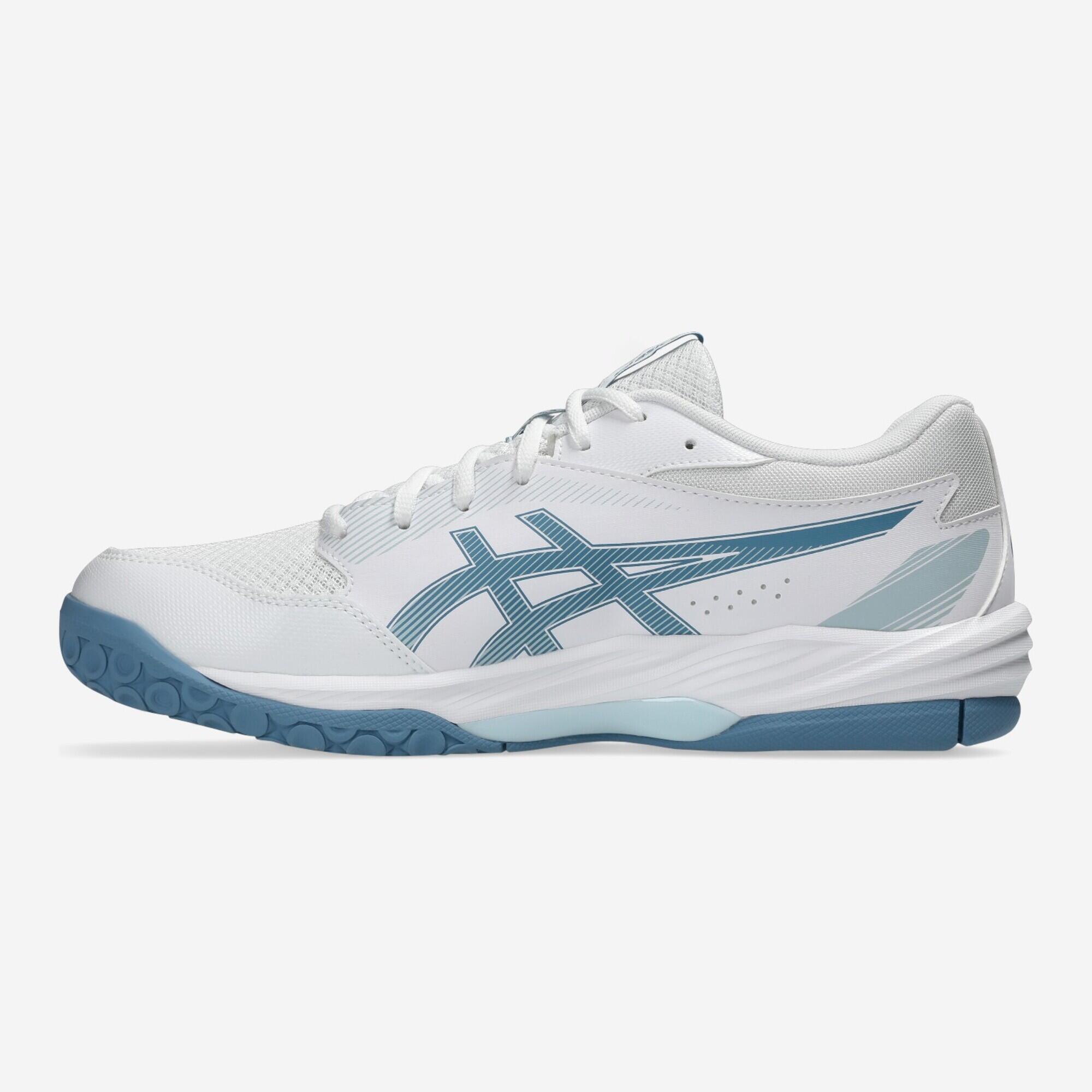 Chaussures de handball Adulte - ASICS Gel Task blanc et bleu 2/3