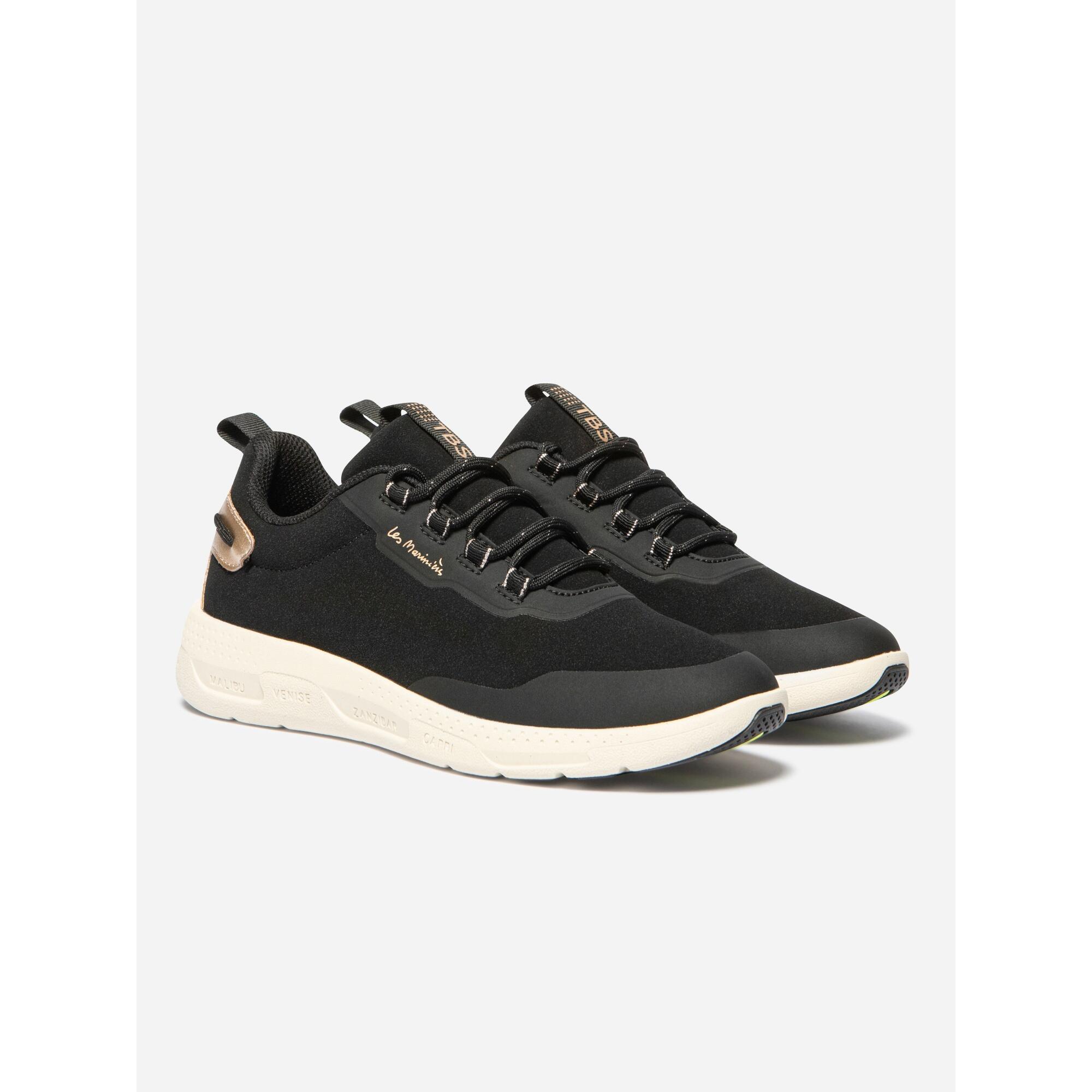 basket marche sportswear TBS JAZZEVO femme noir or 3/3