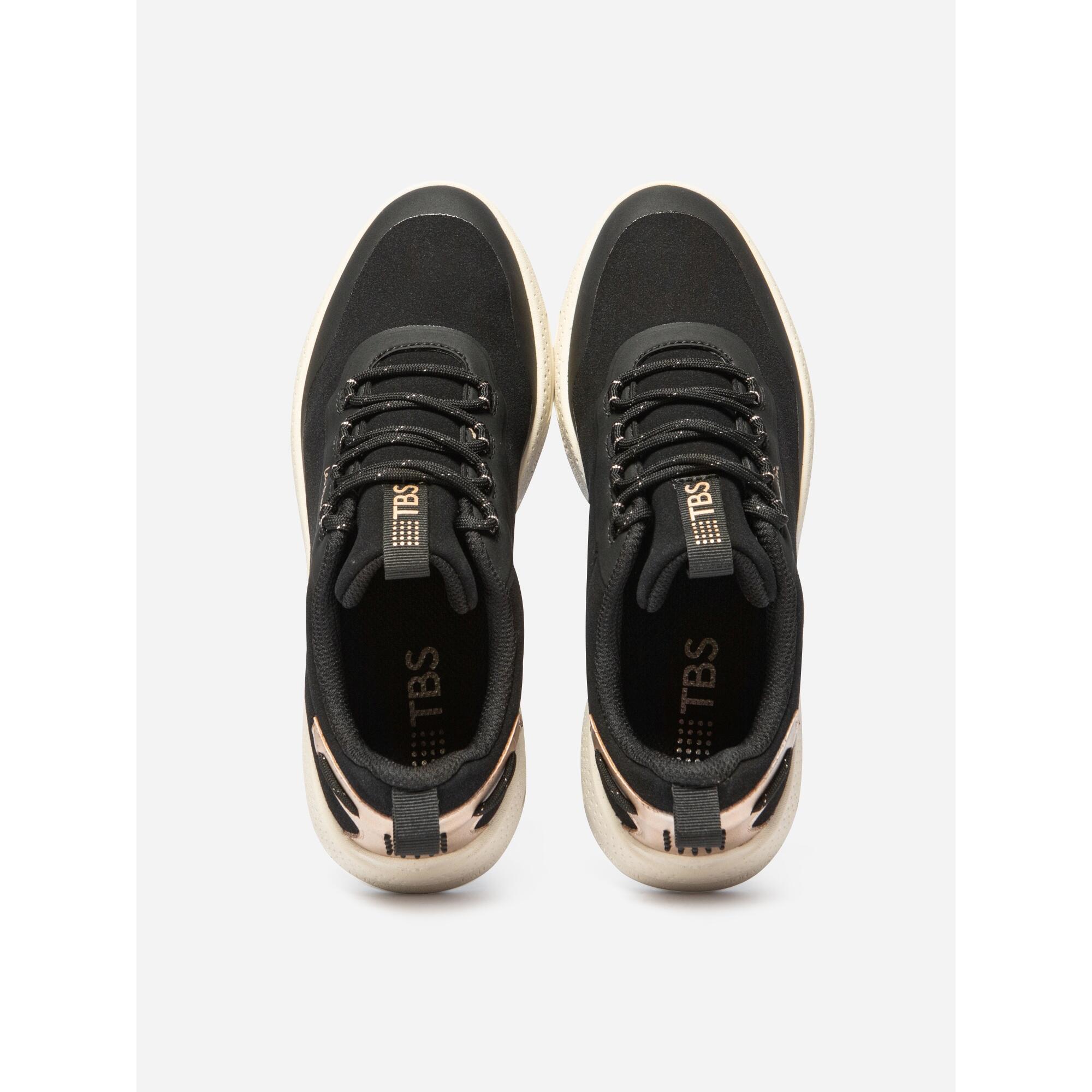 basket marche sportswear TBS JAZZEVO femme noir or 2/3
