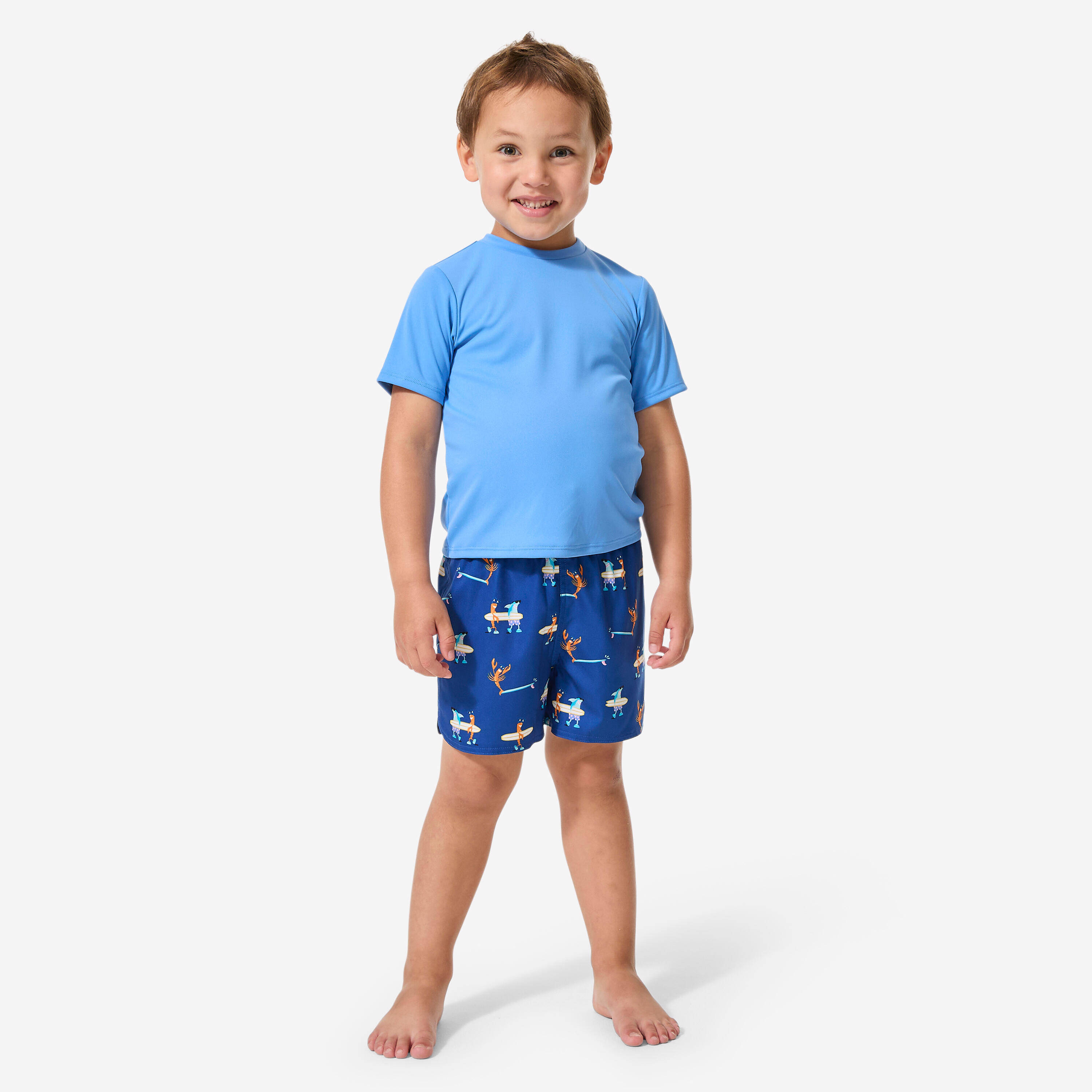 Baby/Boy UV-protection swim shorts, surf blue -  4