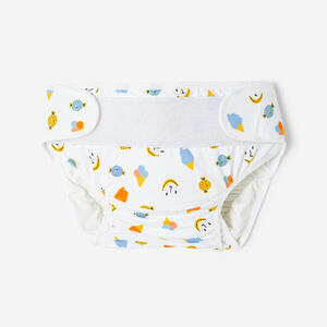 Bañador pañal bebé reutilizable Summer Blanco Estampado Helados