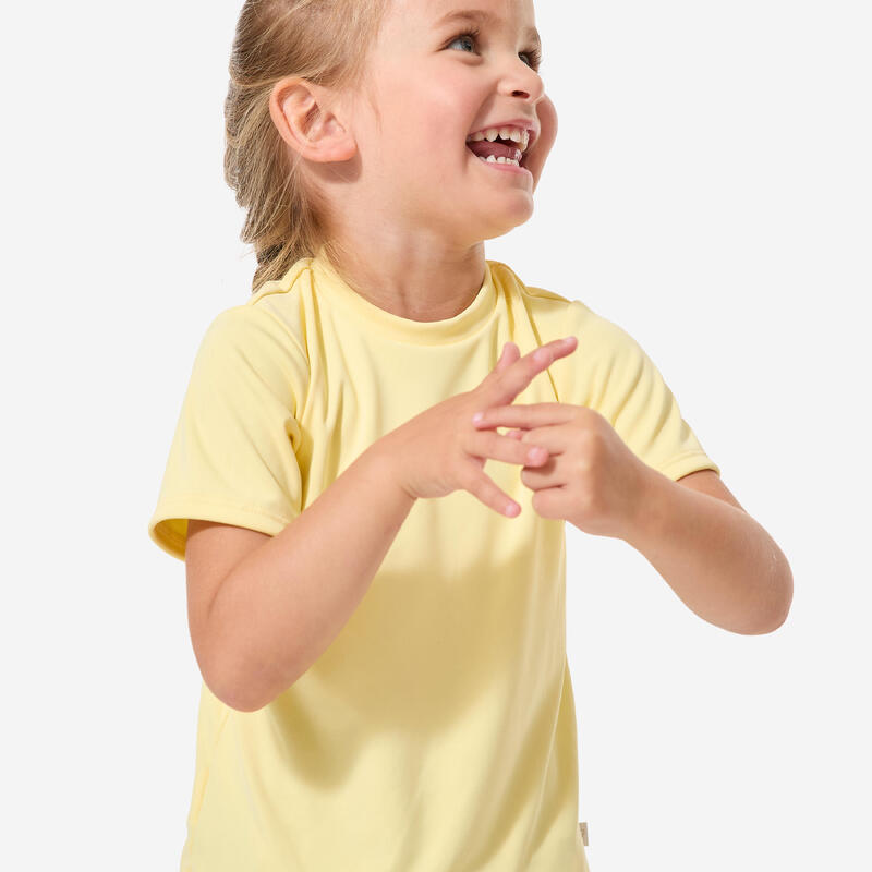 Tricou anti-UV piscină Galben Bebeluși