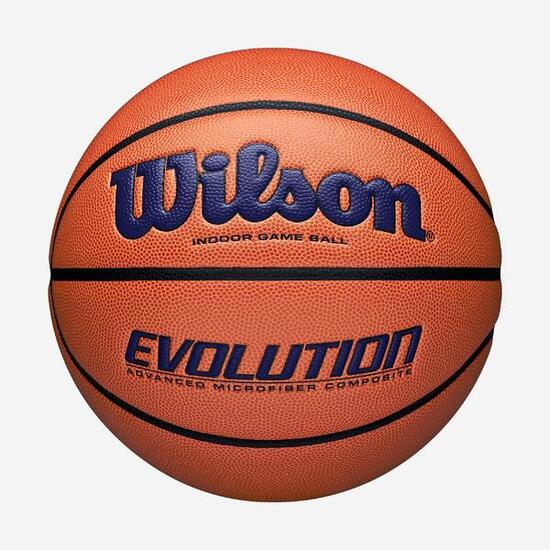 Ballon de basketball taille 7 - Wilson Evolution orange navy