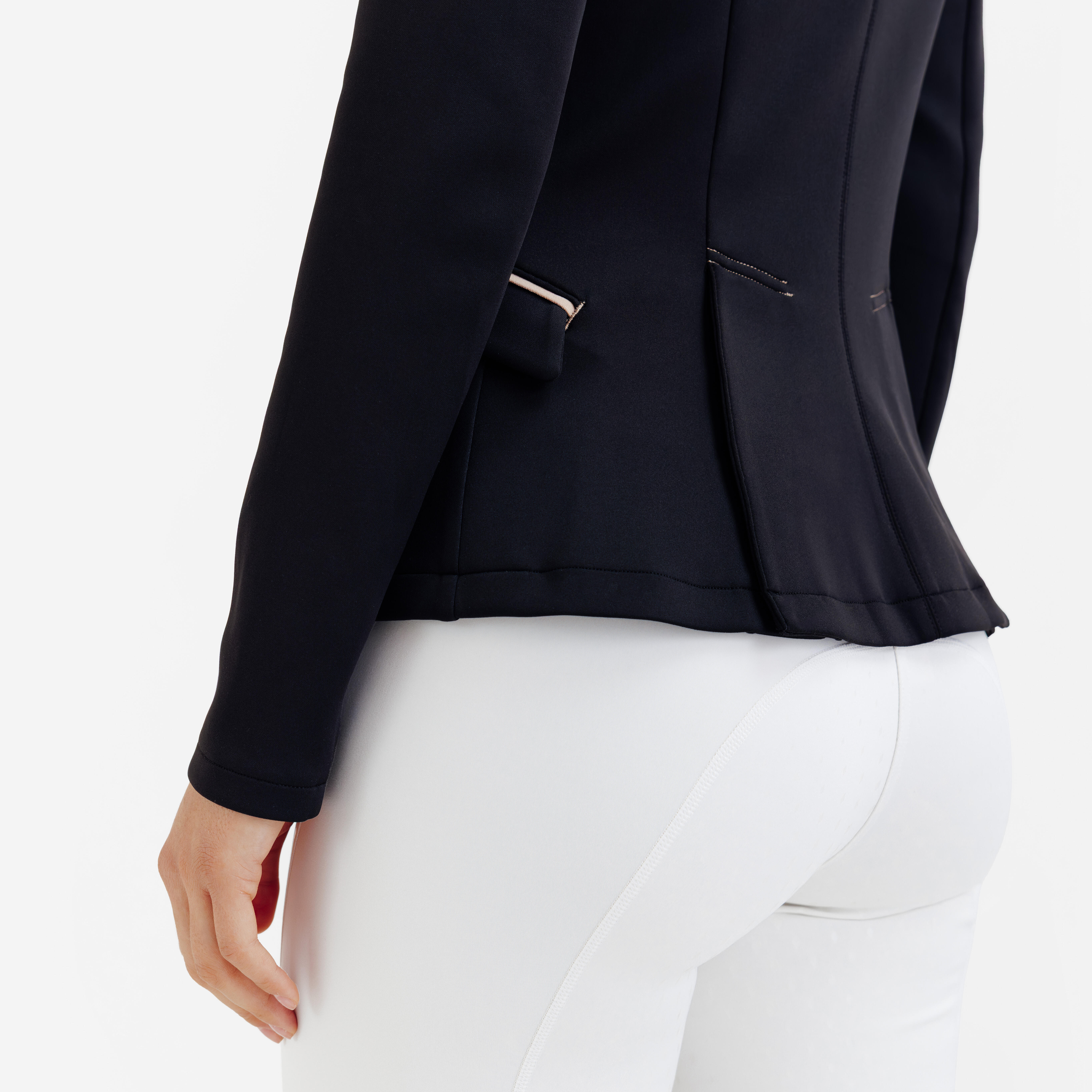 Women's Horse Riding Show Jacket - Black - FOUGANZA