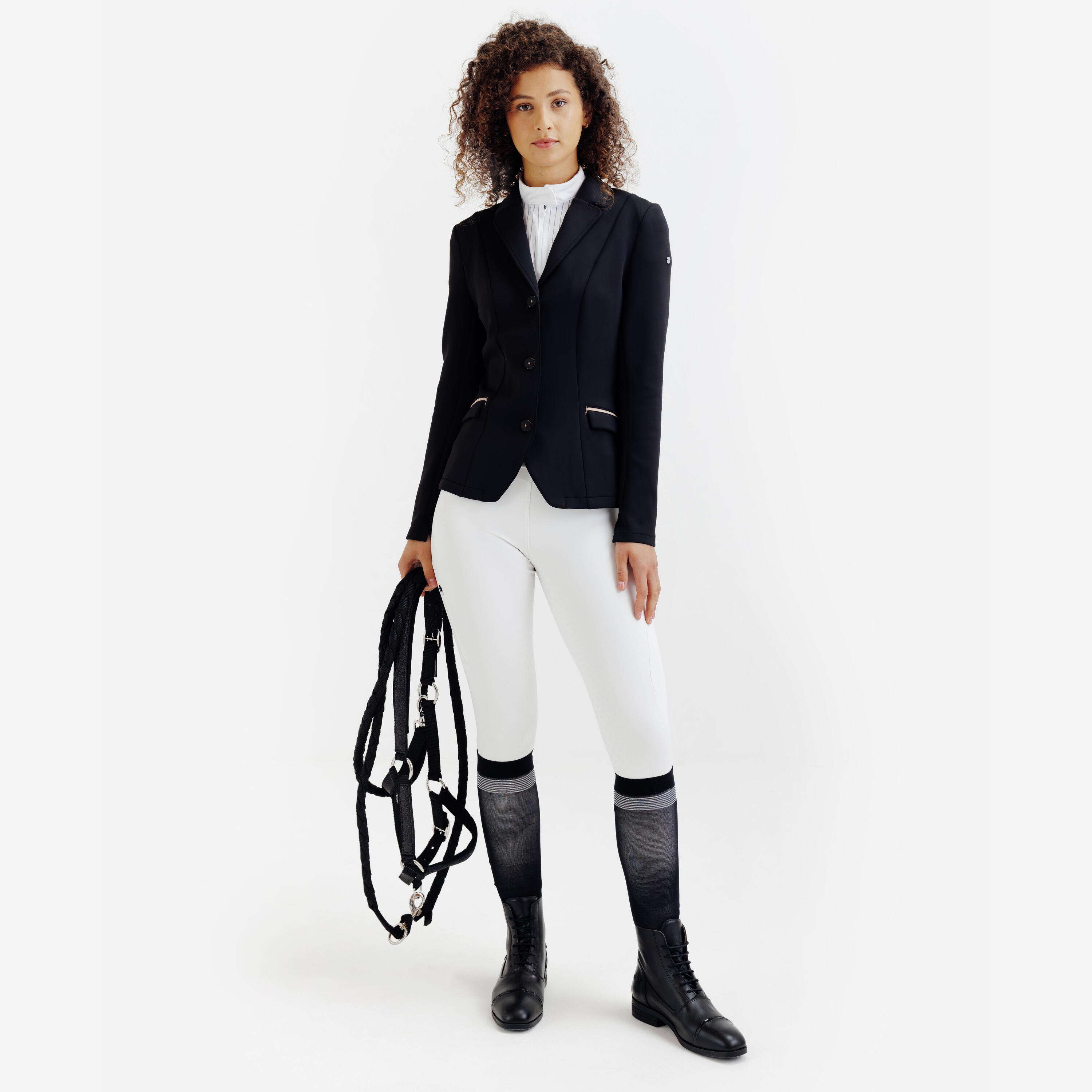Veste de concours équitation femme - noir 2/8