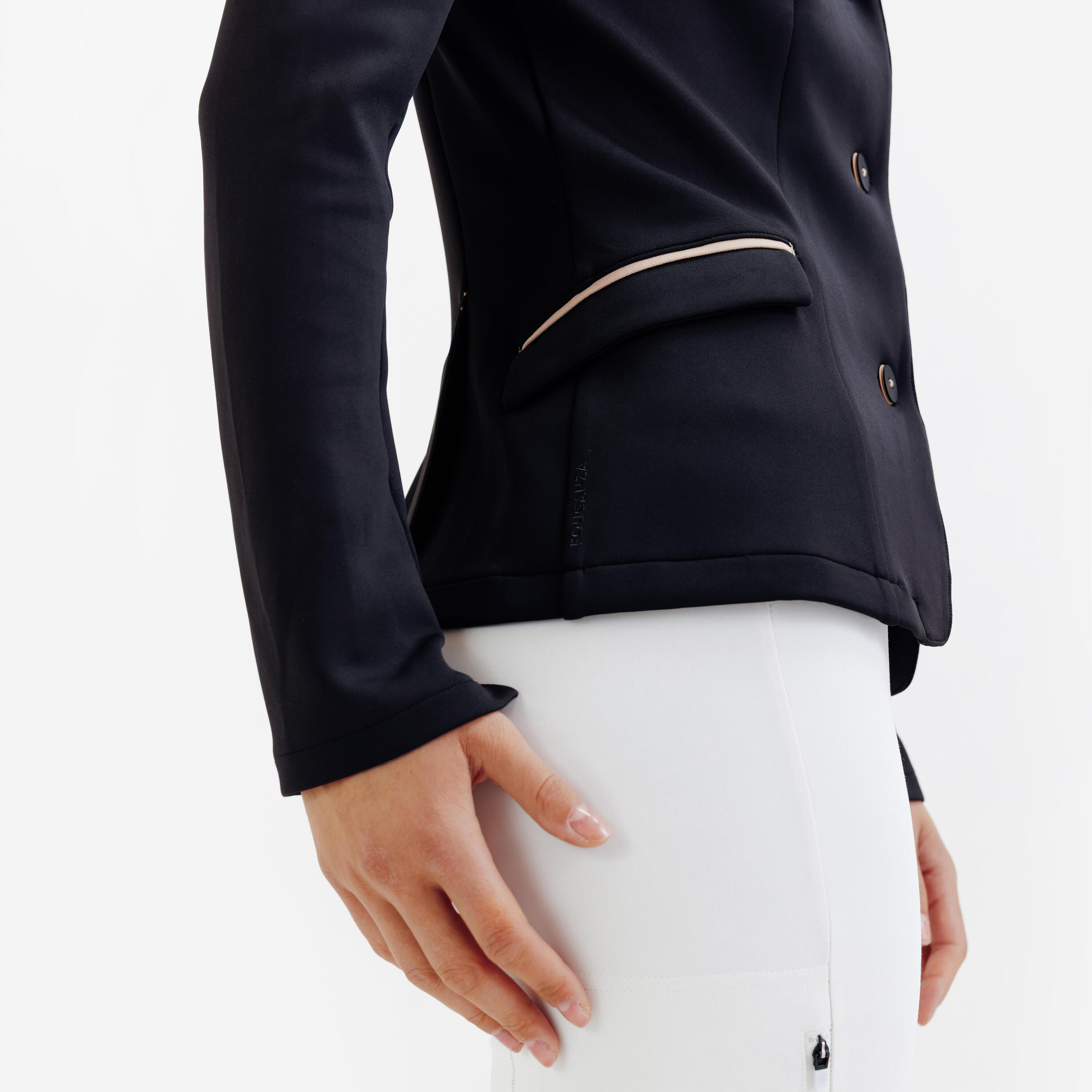 Veste de concours équitation femme - noir 4/8