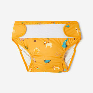 Bañador pañal bebé reutilizable Amarillo Estampado Wild