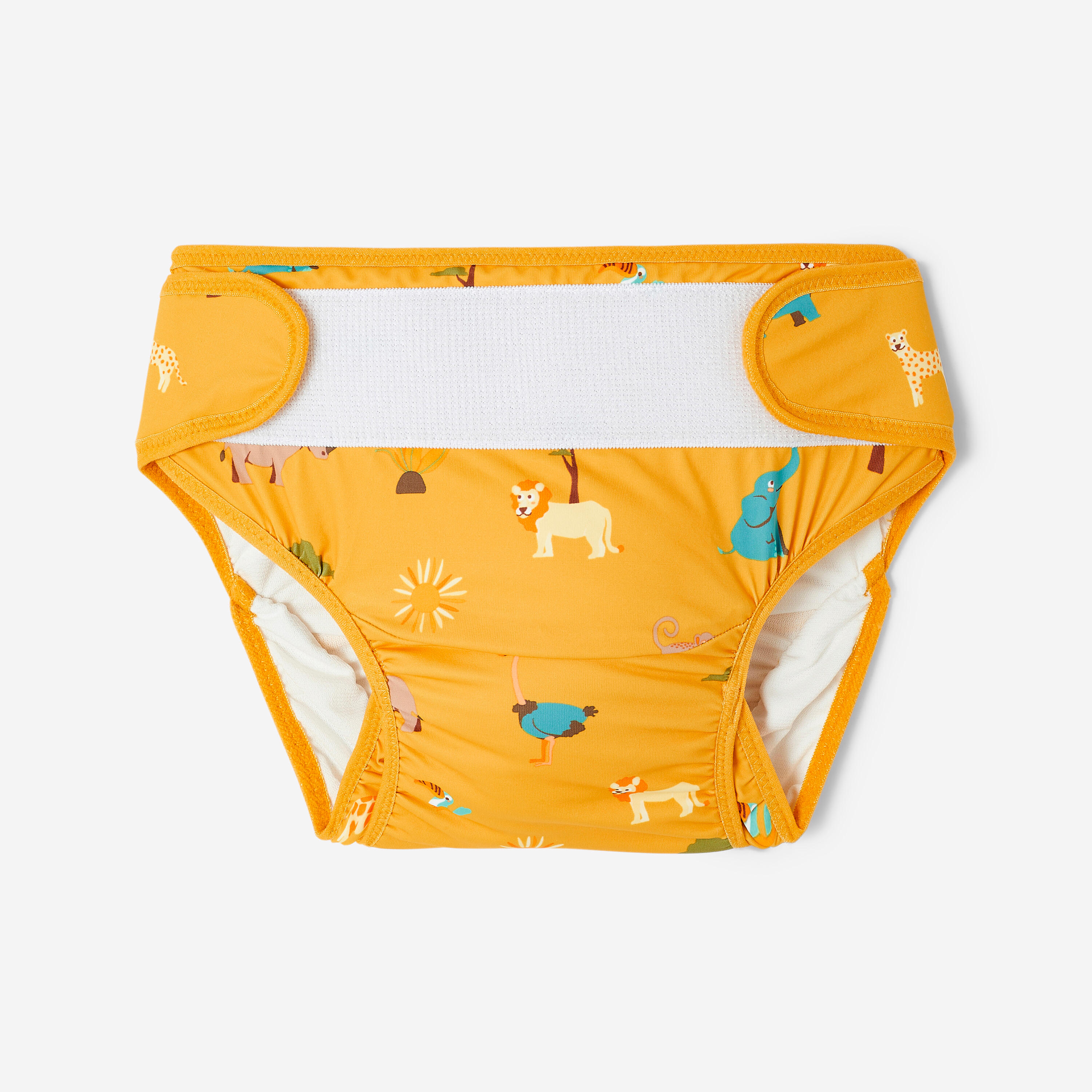 Washable swimming nappy, wild yellow