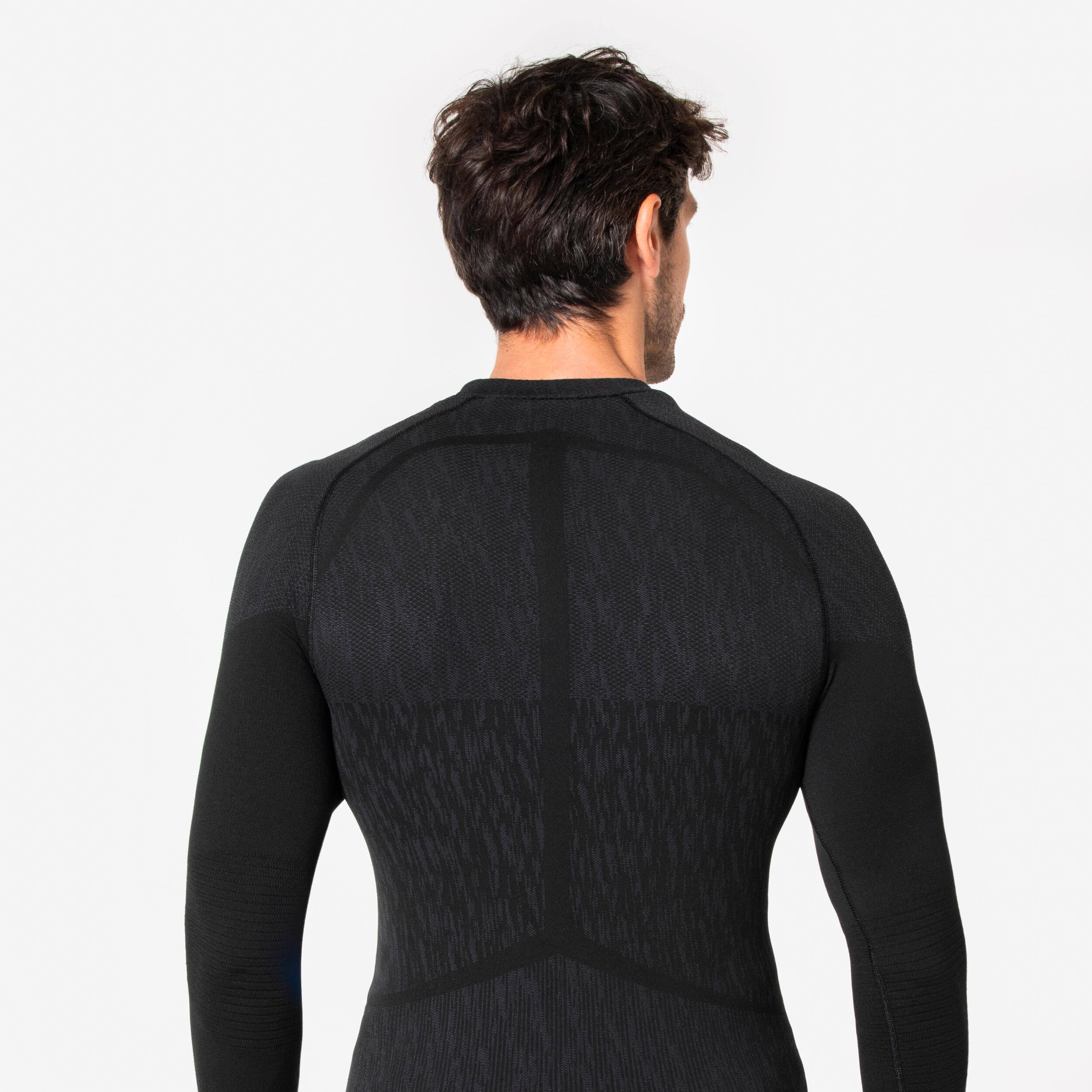 Maglia termica calcio adulto KEEPDRY nera 7/32